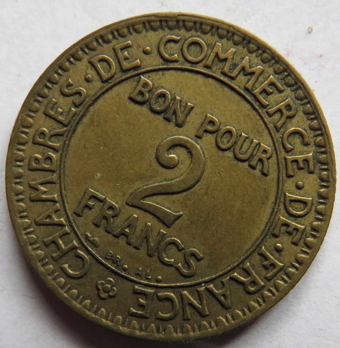 1922 France 2 Francs Coin