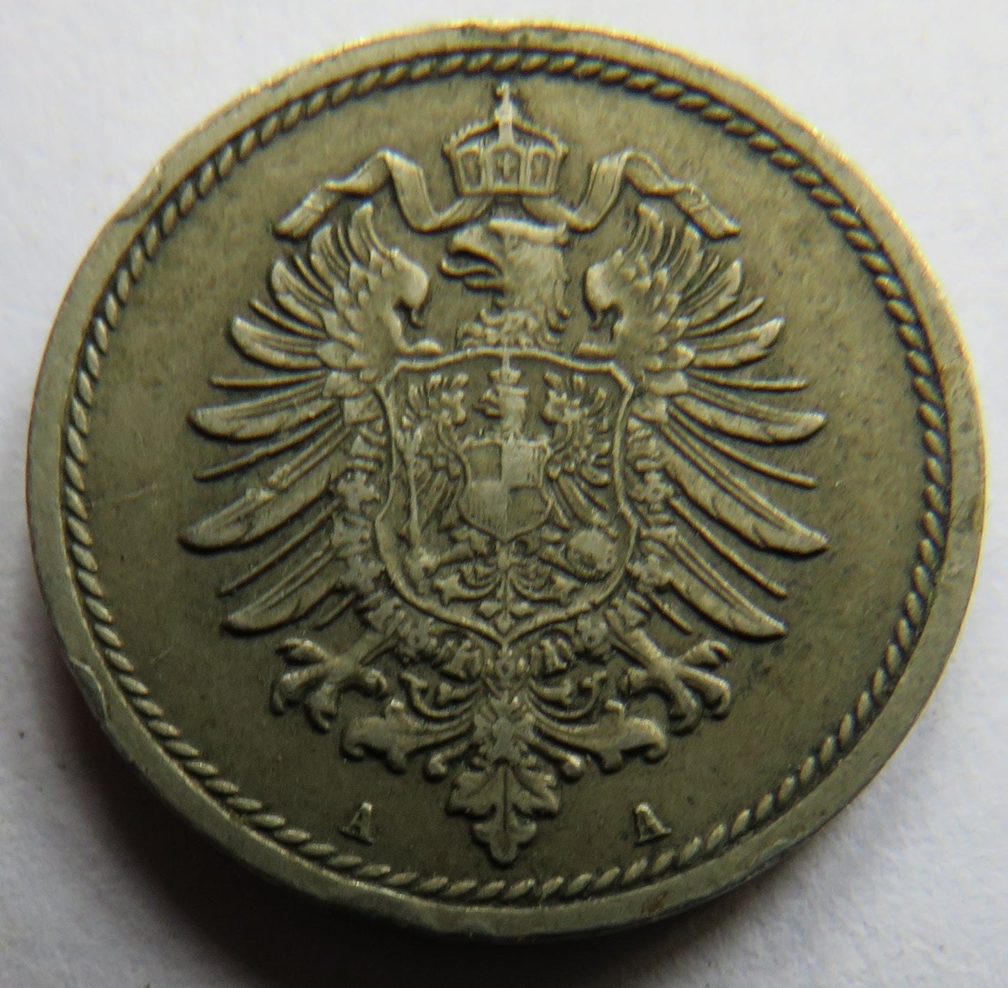 1876-A Germany 5 Pfennig Coin