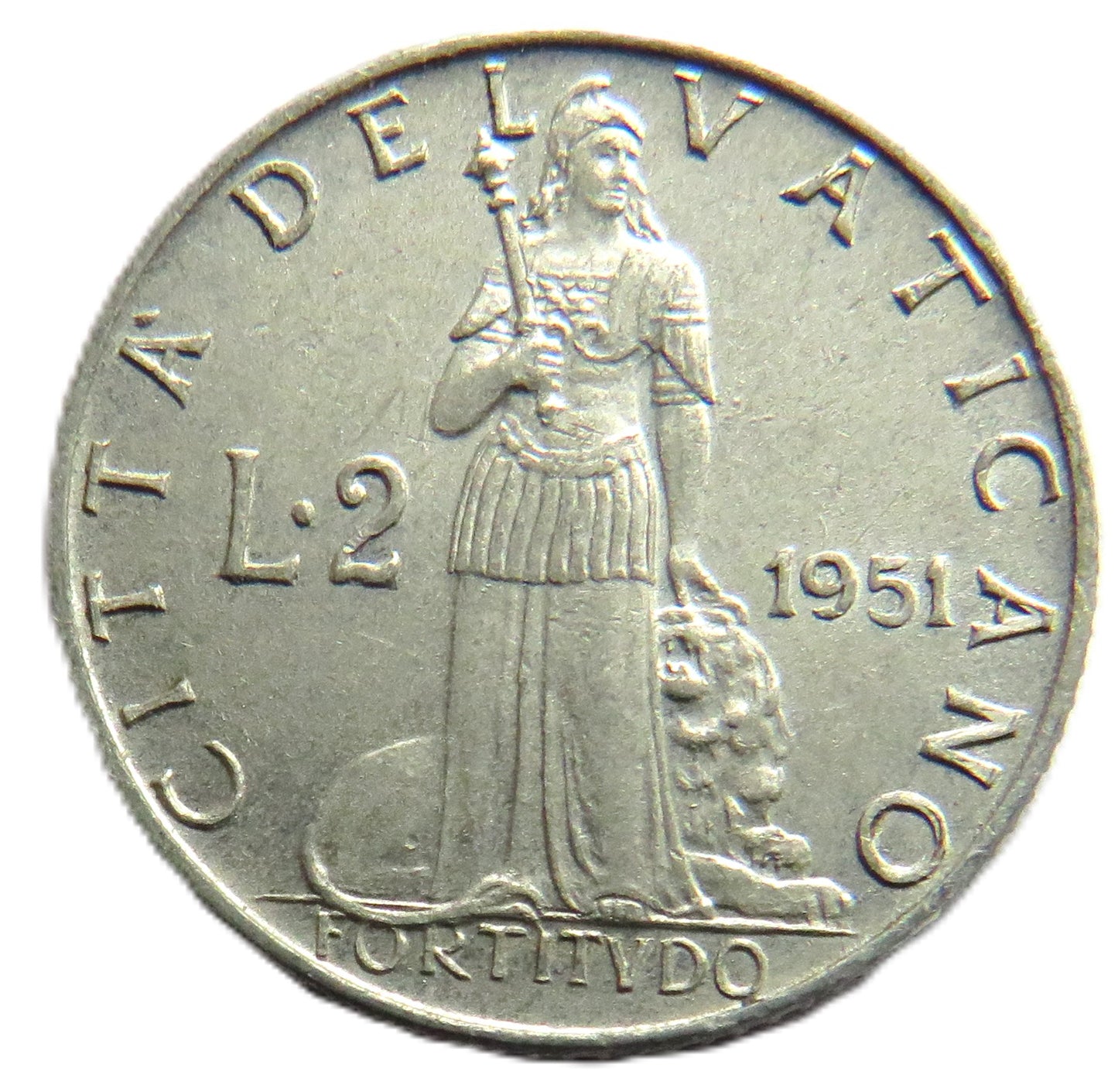 1951 Vatican City 2 Lire Coin