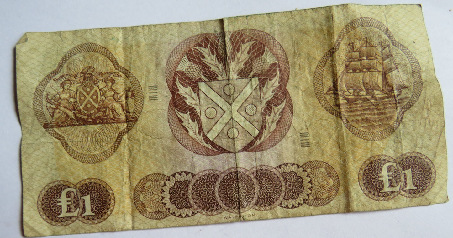 1968 Bank of Scotland £1 Banknote