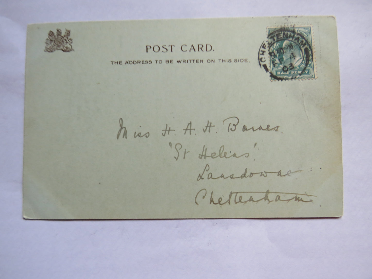 Vintage Postcard of Rough Sea, Lynmouth, 1903