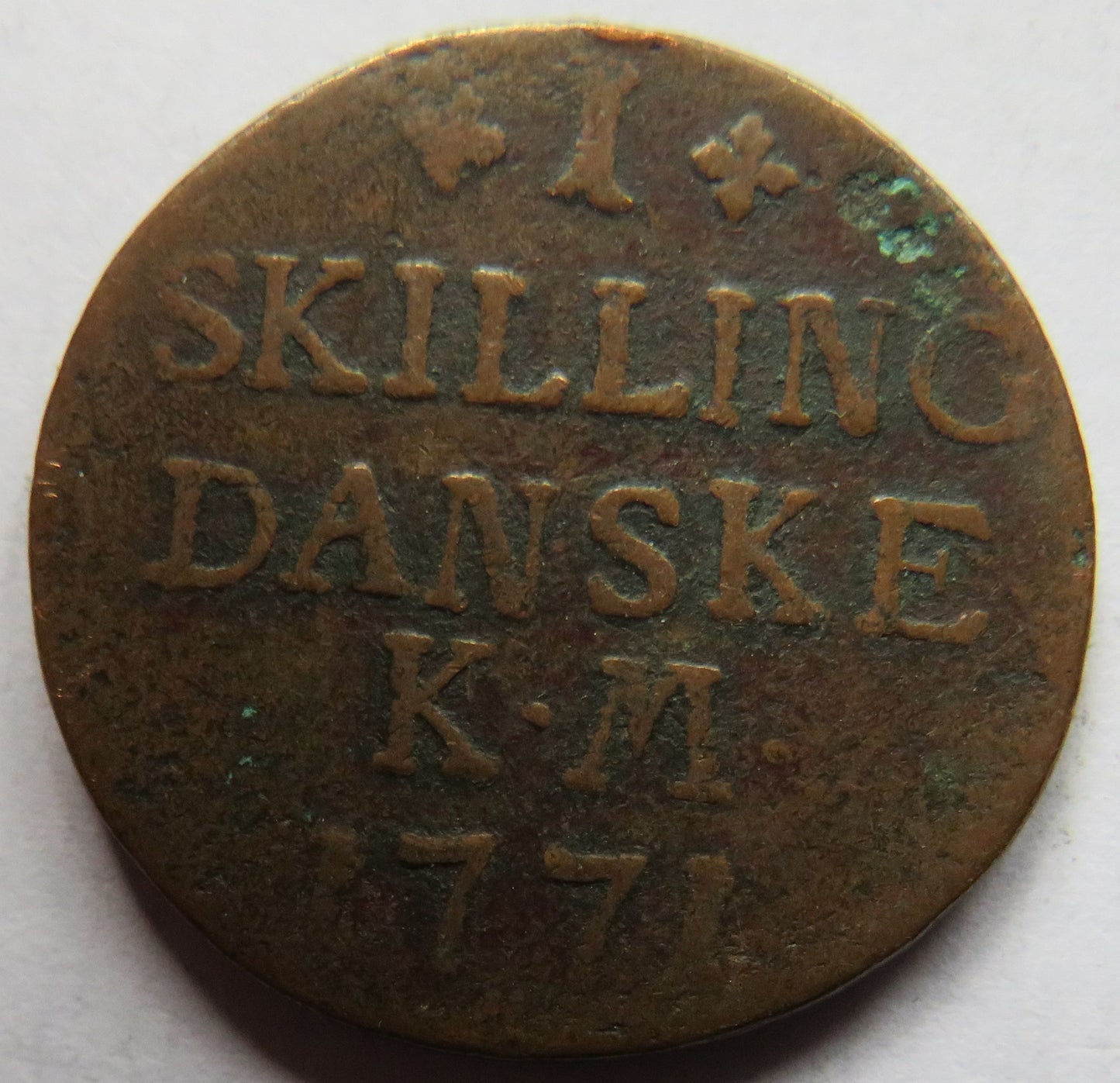 1771 Denmark One Skilling Coin