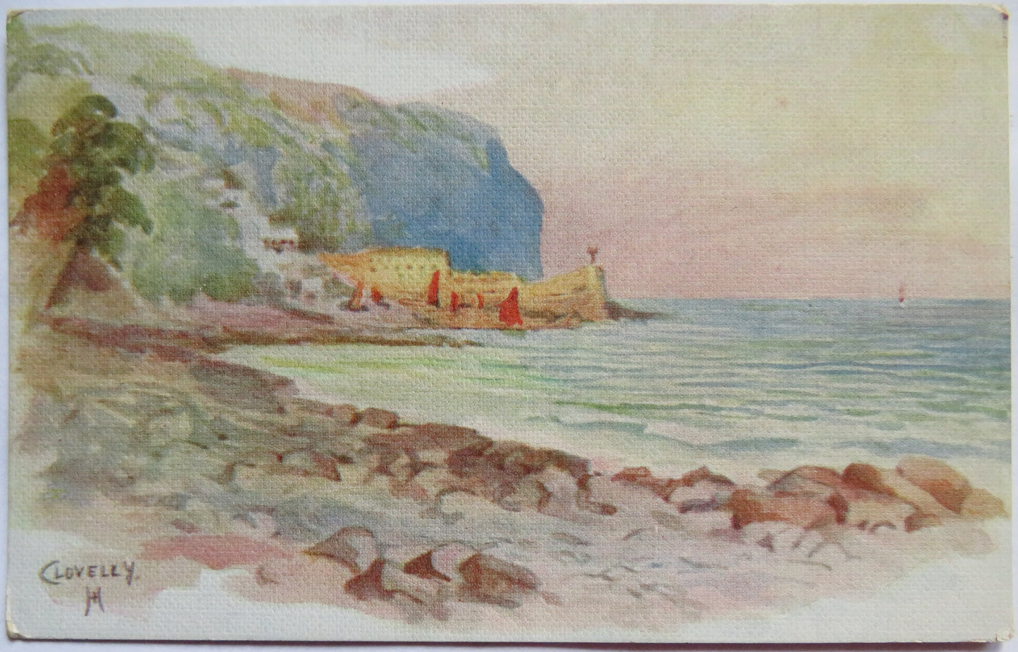 Vintage Postcard of Clovelly, Devon
