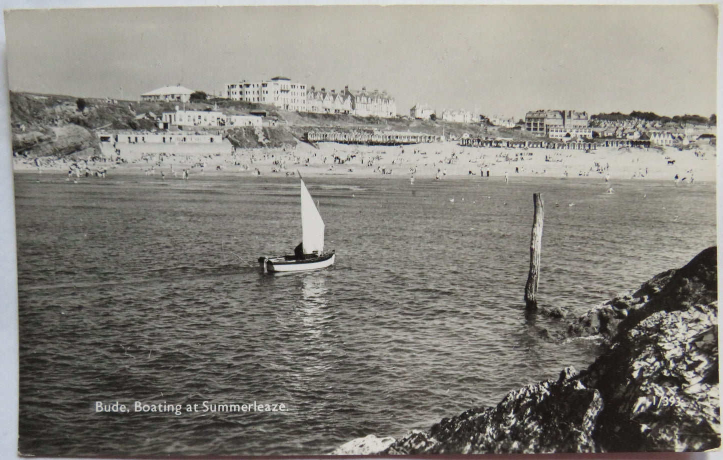 Vintage Postcard of Bude, Boating at Summerleaze