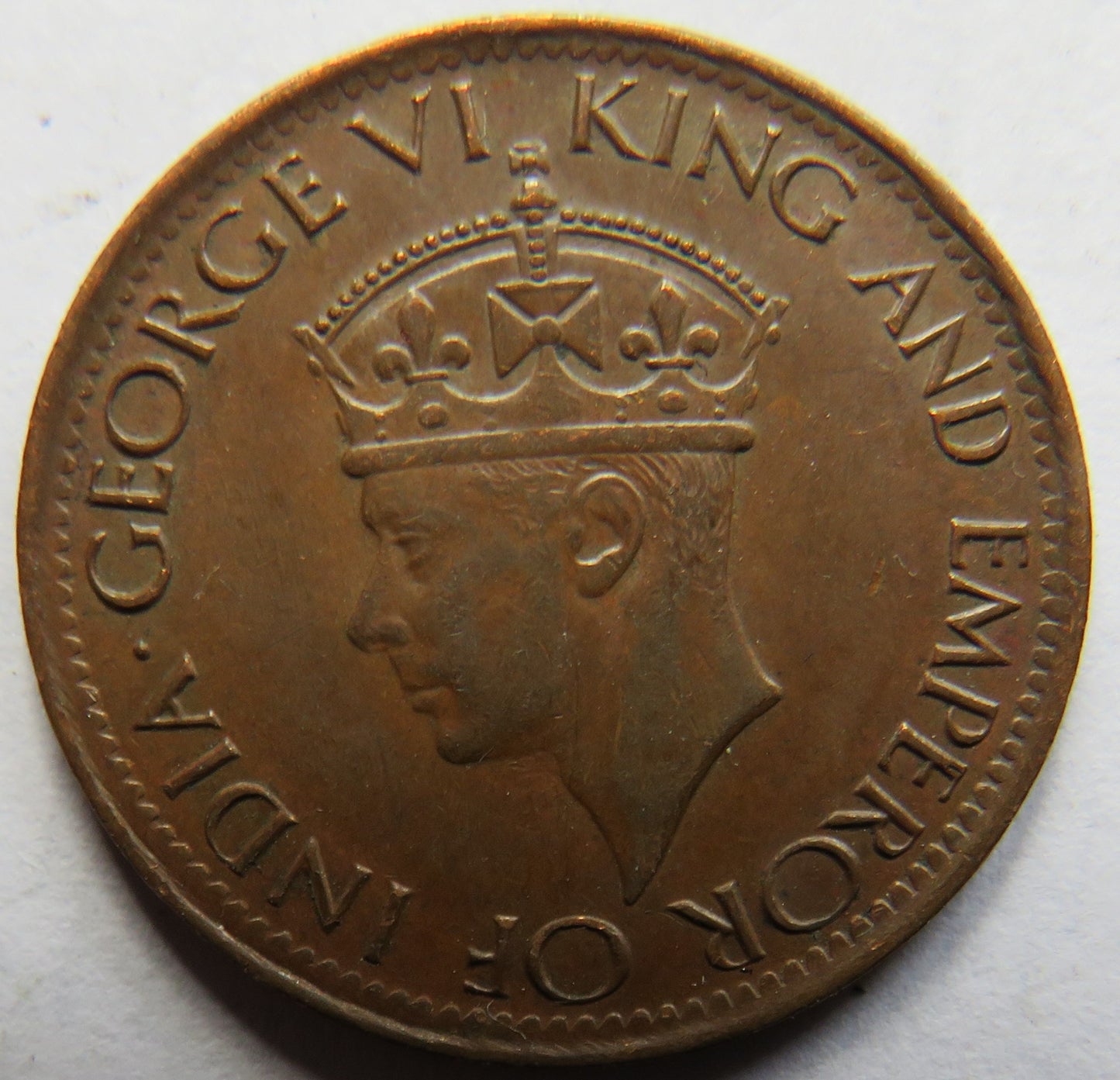 1945 King George VI Ceylon One Cent Coin