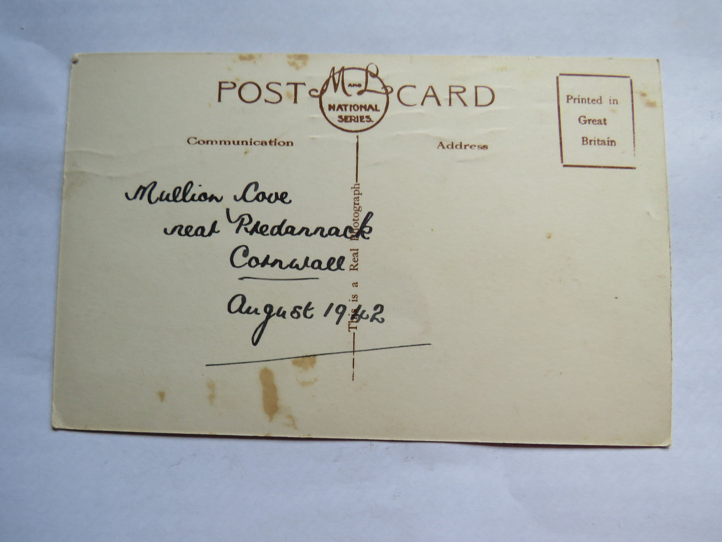 Vintage Postcard of Mullion Cove