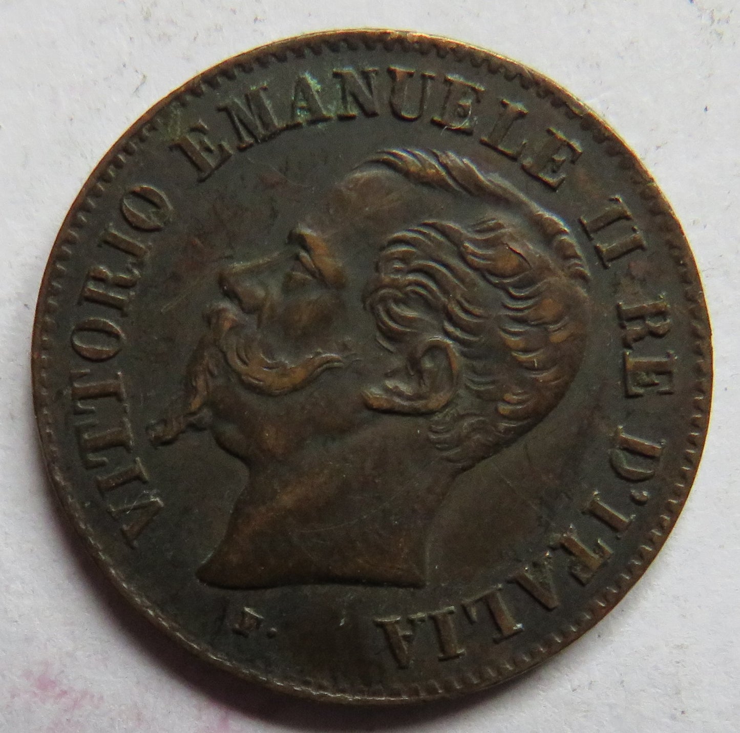 1861-M Italy 2 Centesimi Coin Nice Condition