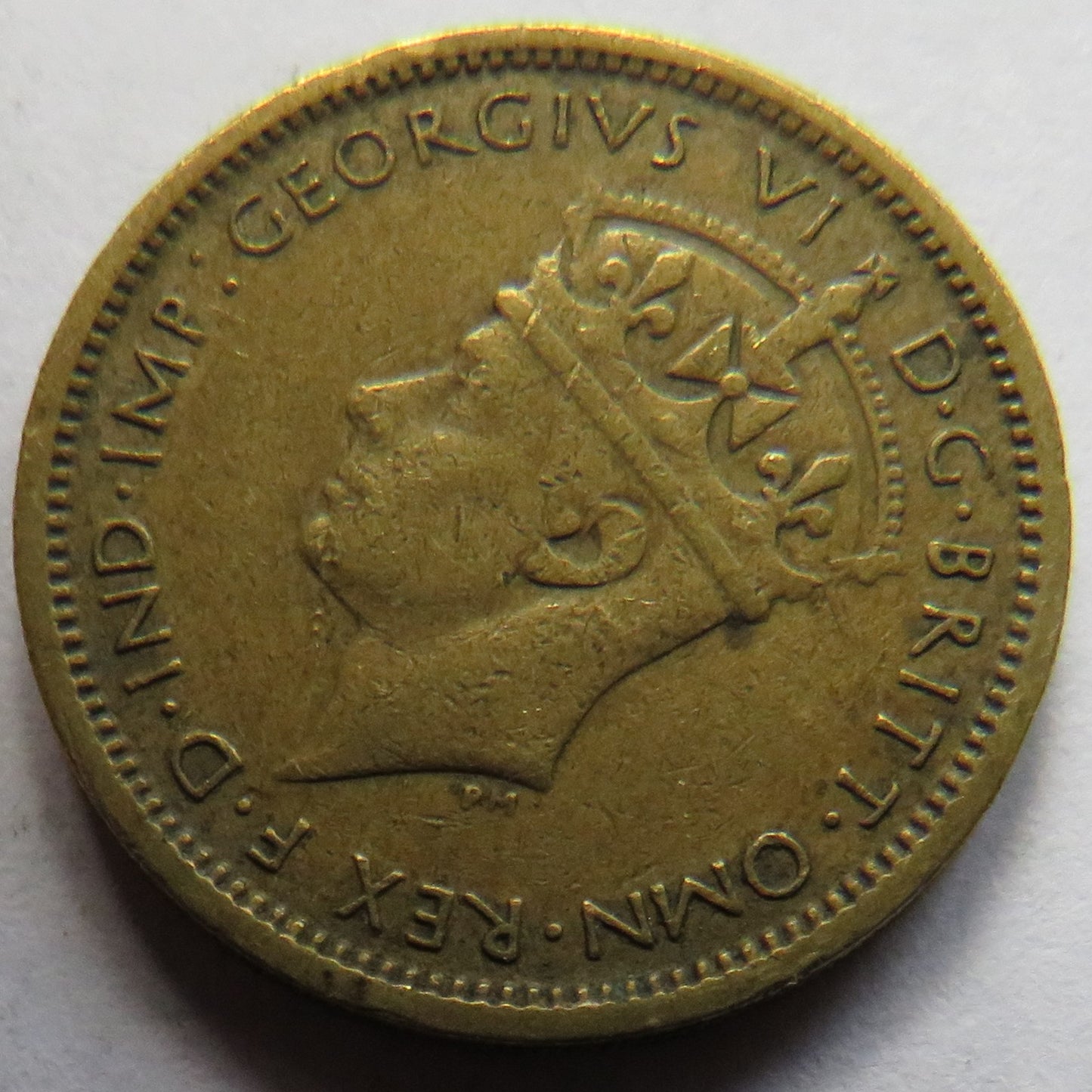 1942 King George VI British West Africa 6 Sixpence Coin