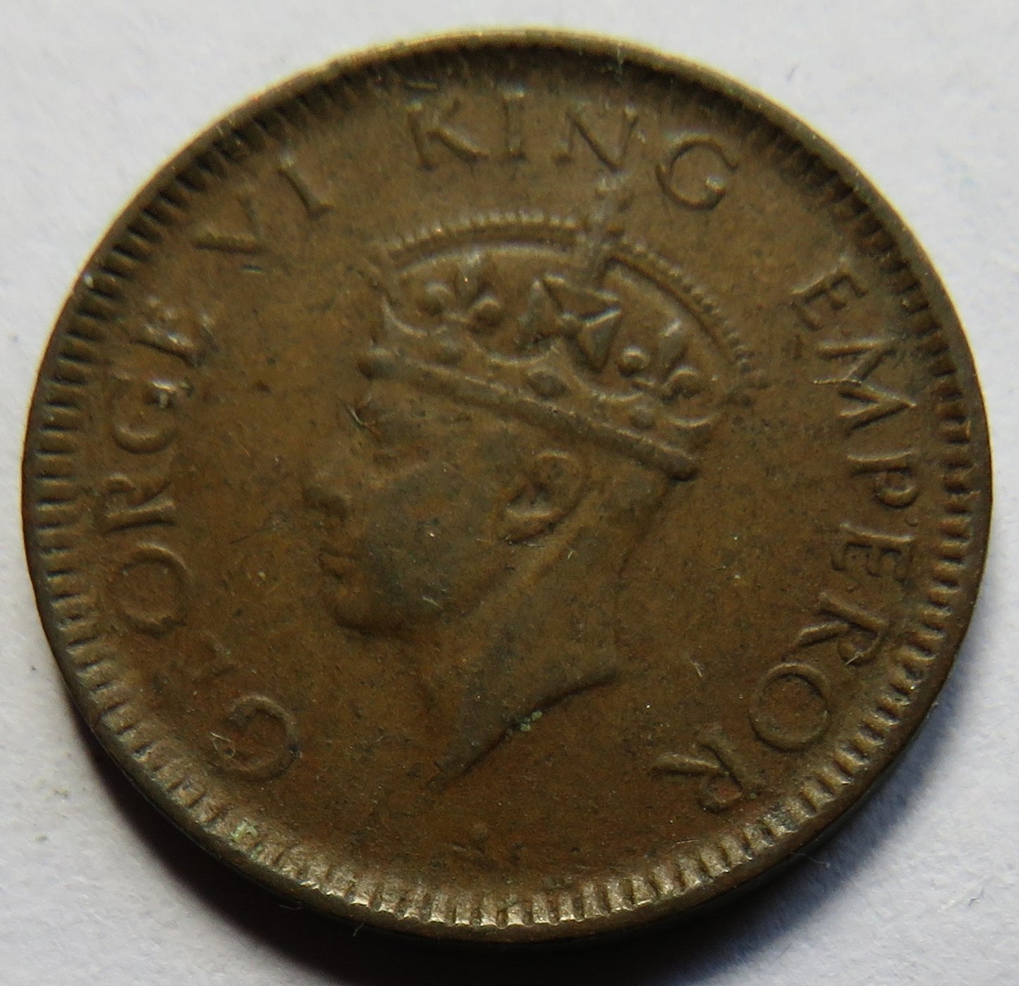 1939 King George VI India 1/12th Anna Coin