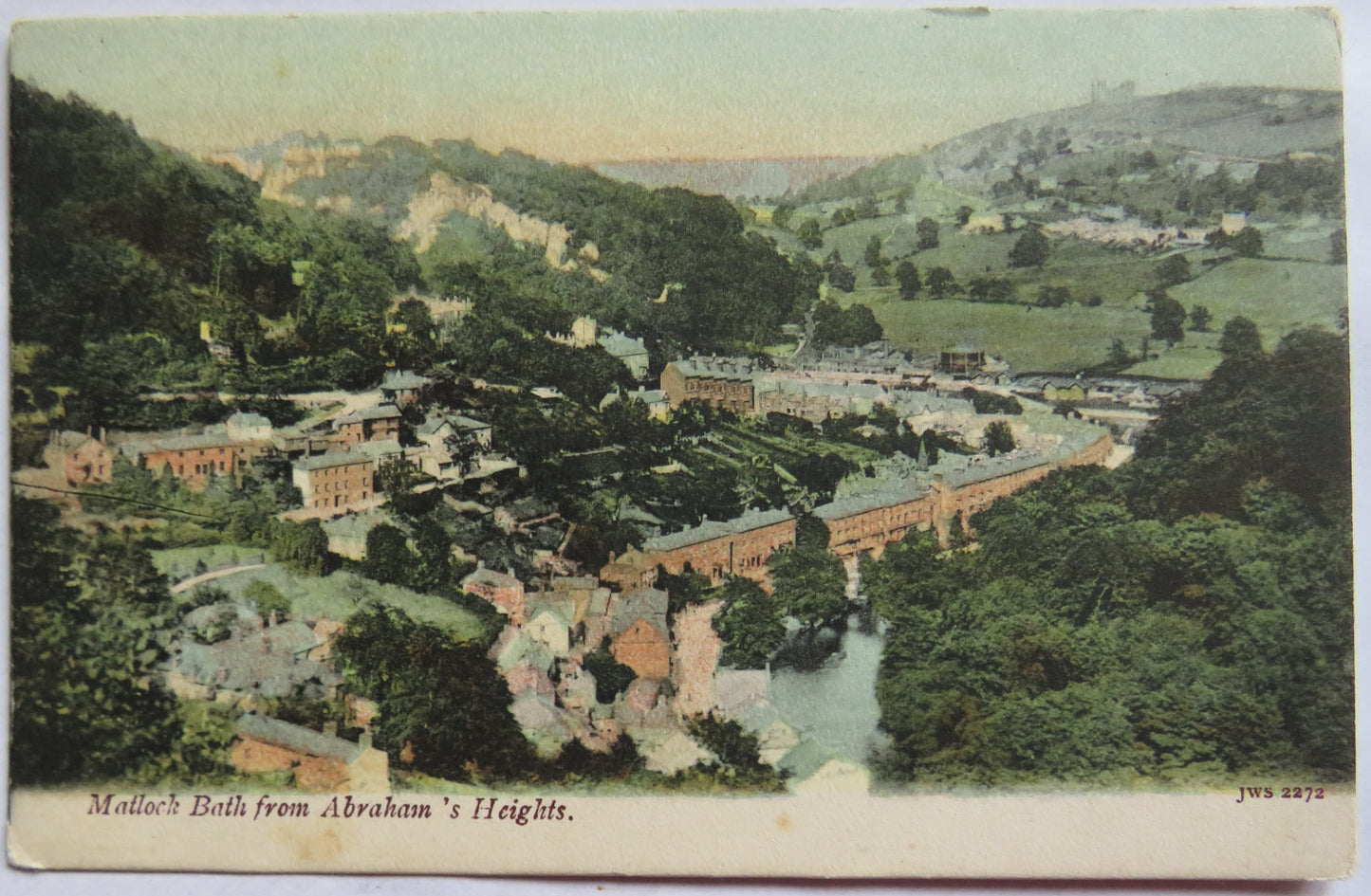 Vintage Postcard of Matlock Bath from Abraham's Heights