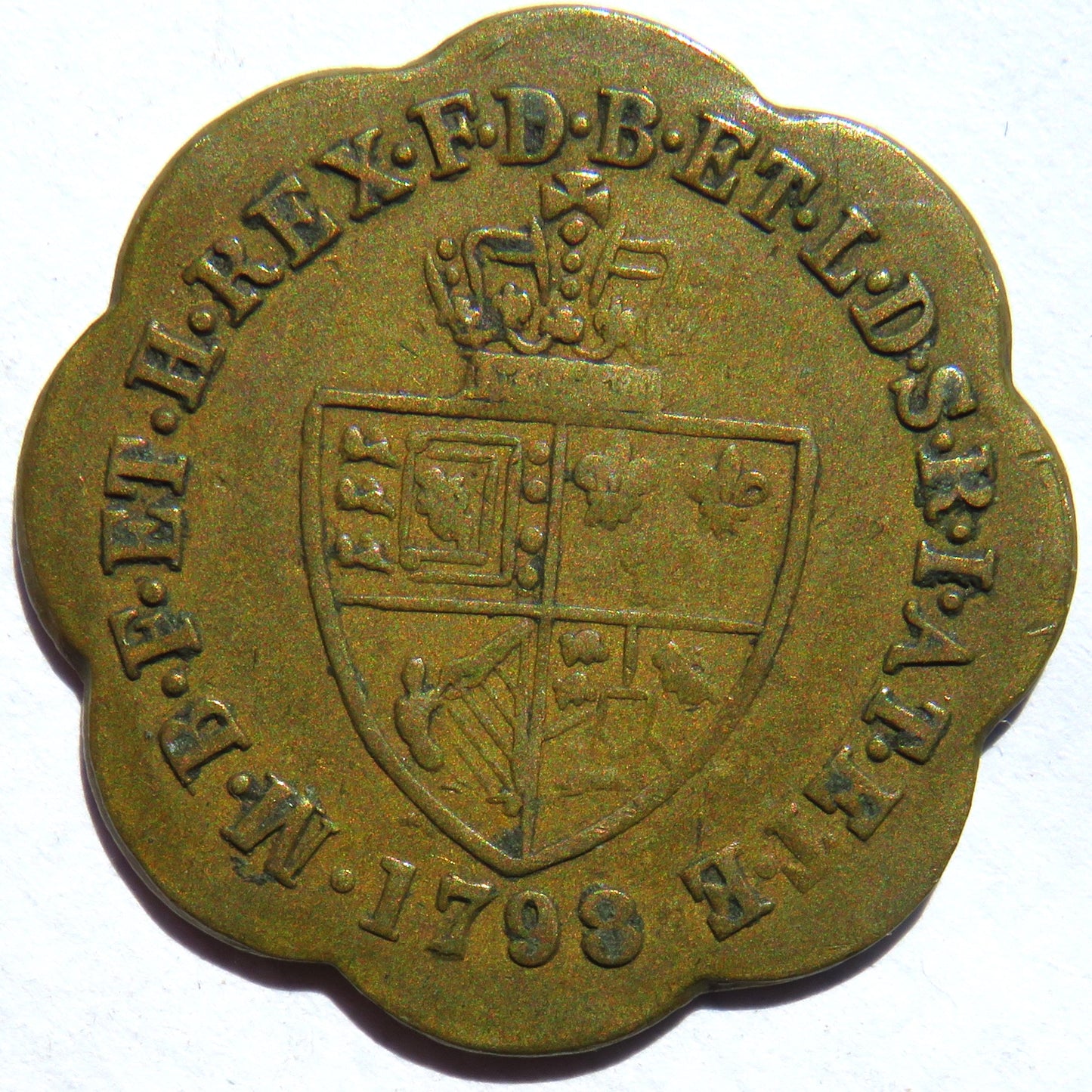 1798 King George III Brass Gaming Token