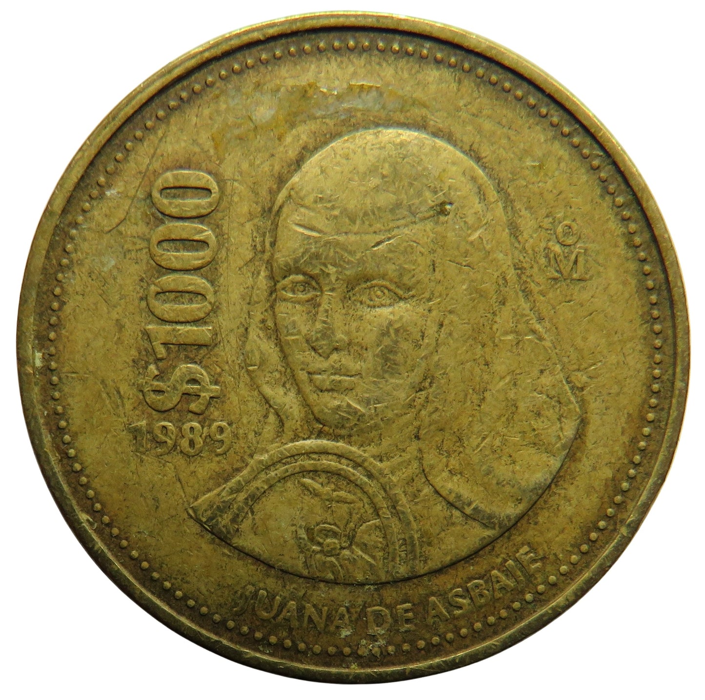 1989 Mexico 1000 Pesos Coin