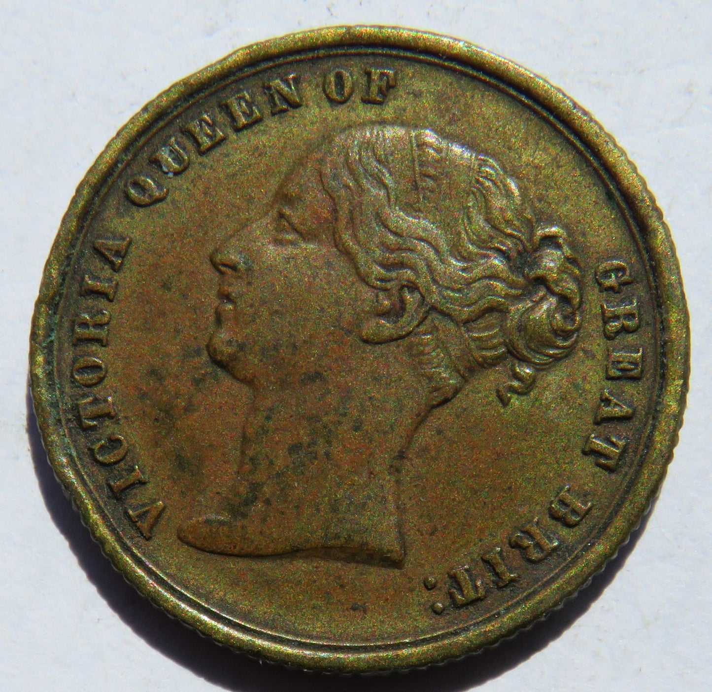 19thC Queen Victoria Gaming Token "Honi soit qui mal y pense"