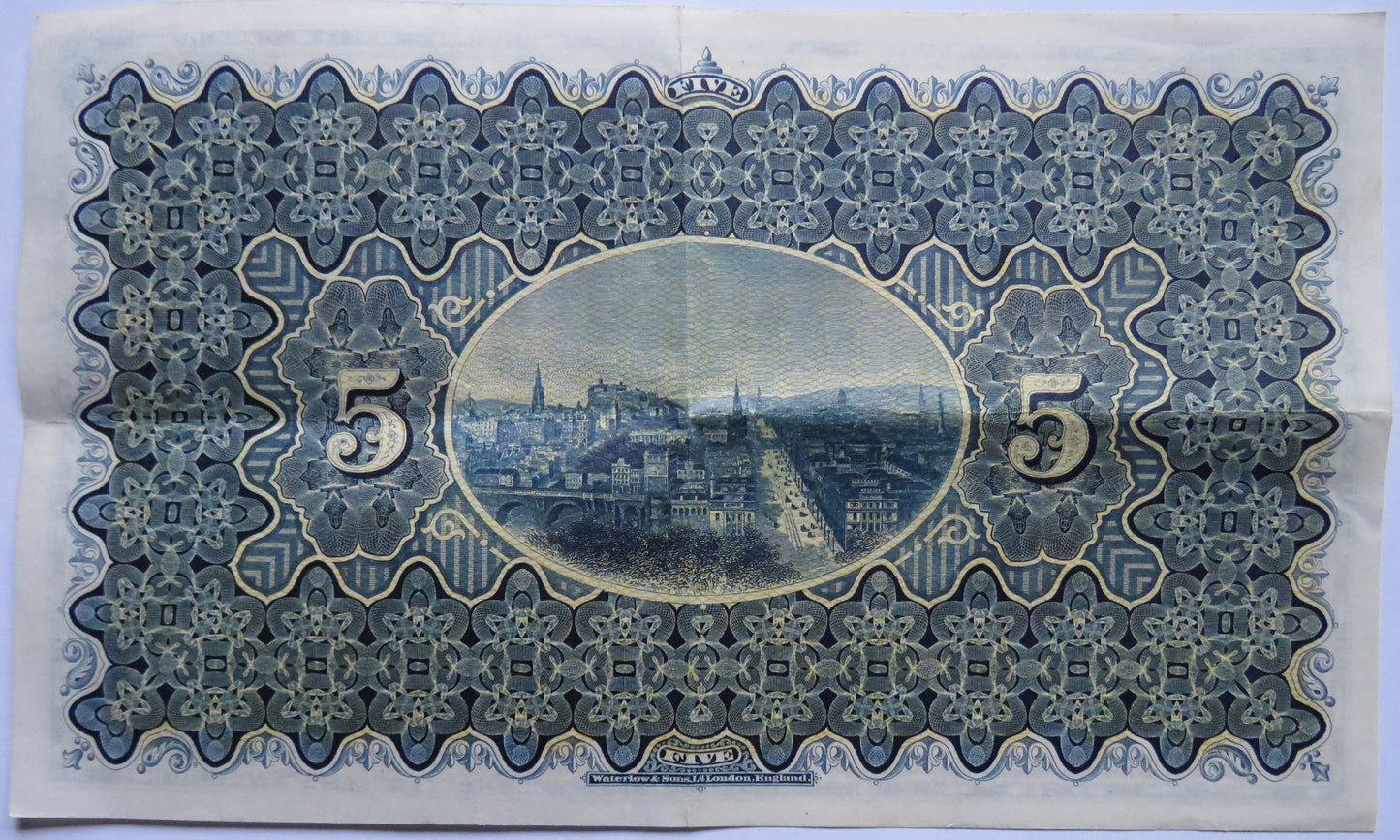 1952 The National Bank of Scotland £5 Five Pound Banknote