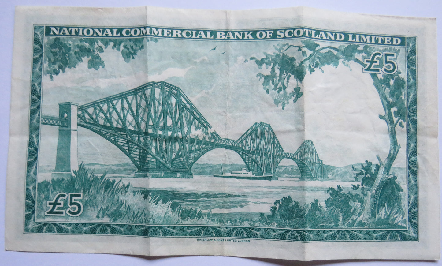 1959 National Commercial Bank of Scotland Limited £5 Five Pound Banknote