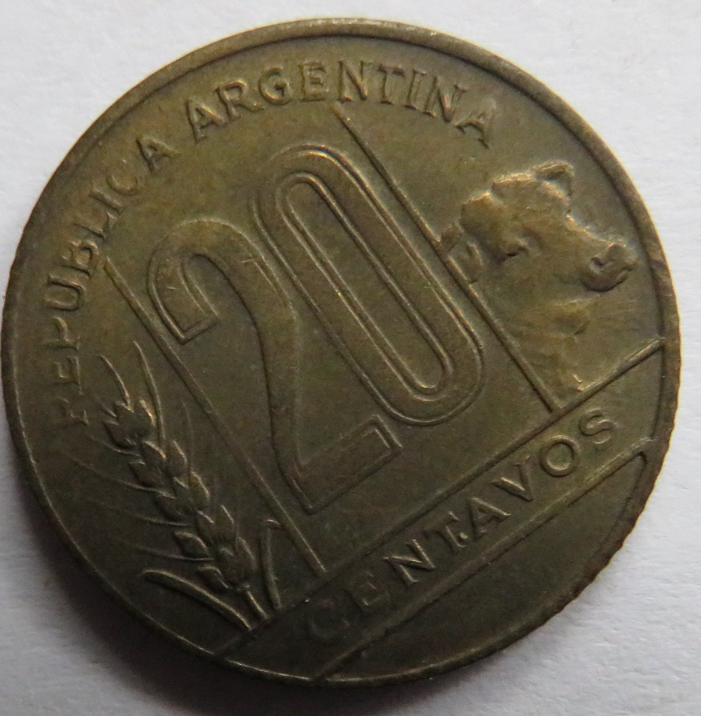 1949 Argentina 20 Centavos Coin