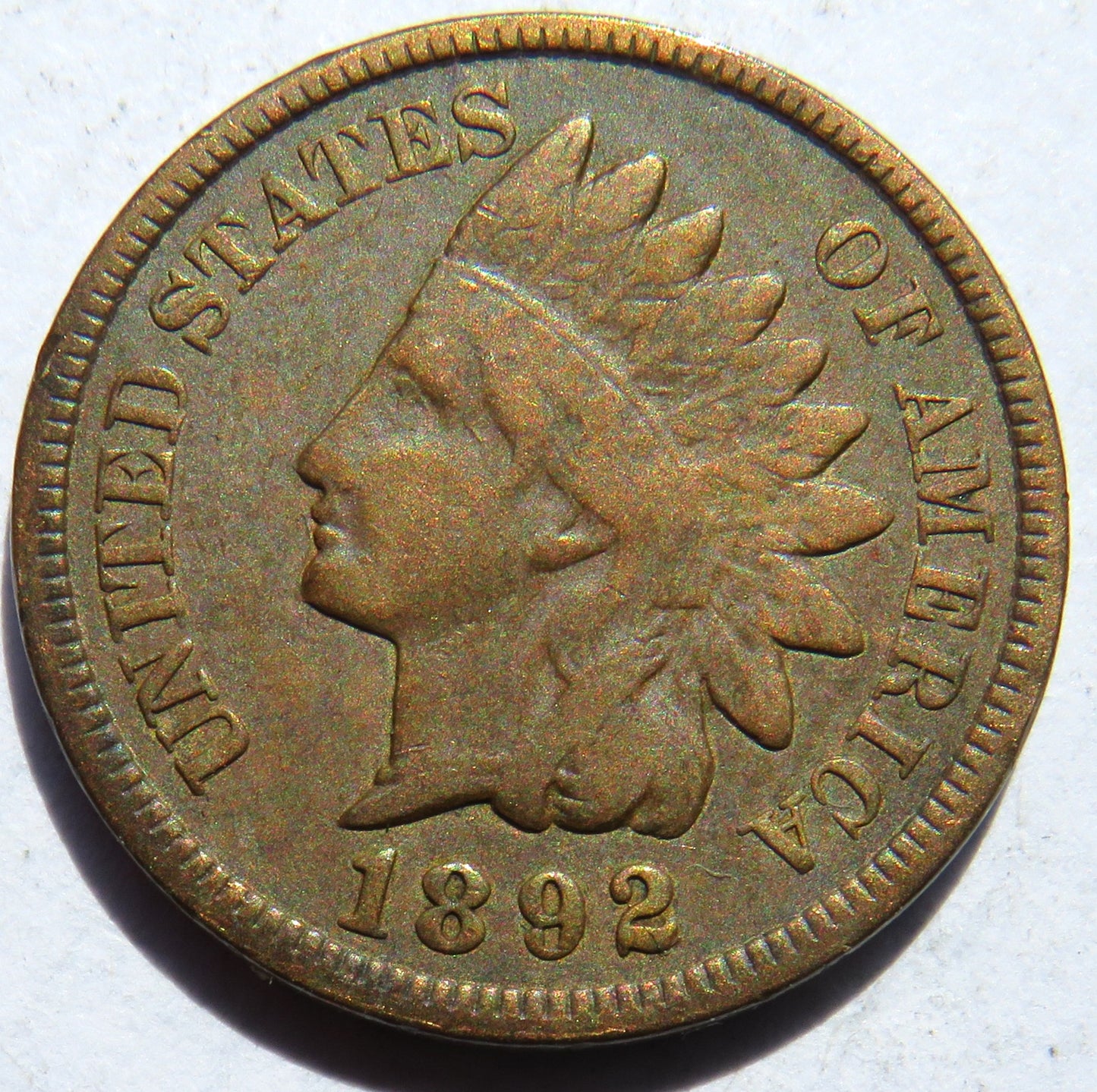 1892 United States of America Indian Head One Cent Coin