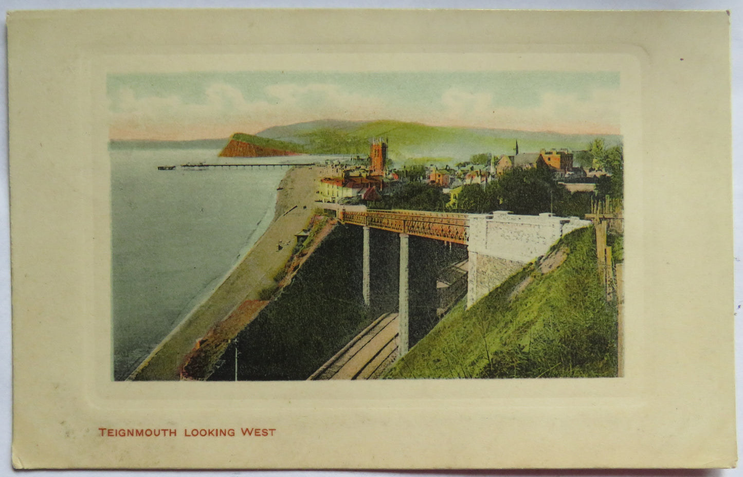 Vintage Postcard of Teignmouth Looking West