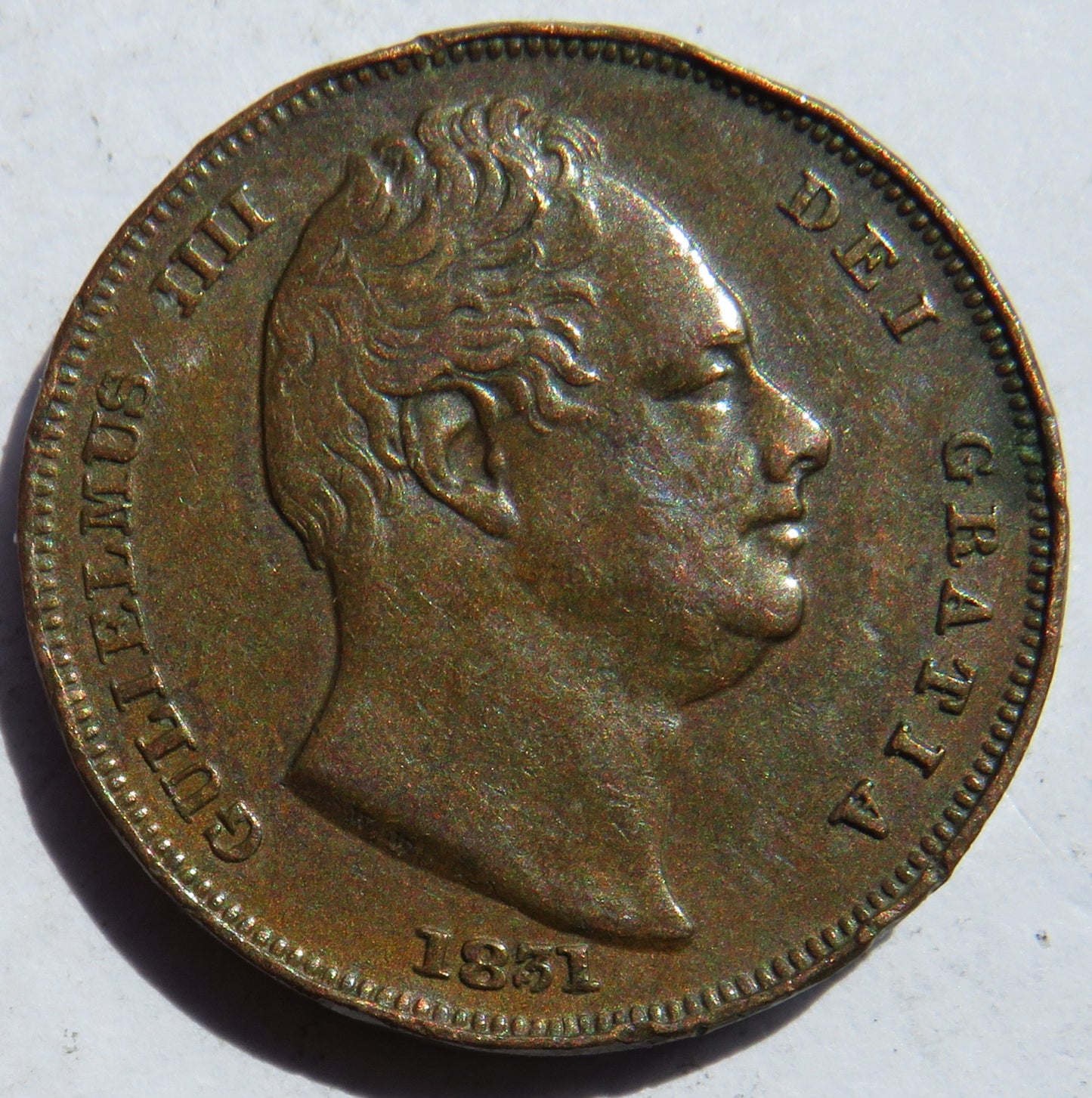 1831 King William IV Farthing Coin - Great Britain