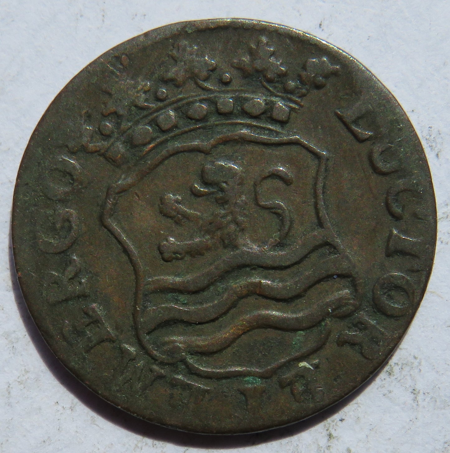 1762 Netherlands Province of Zeeland One Duit Coin