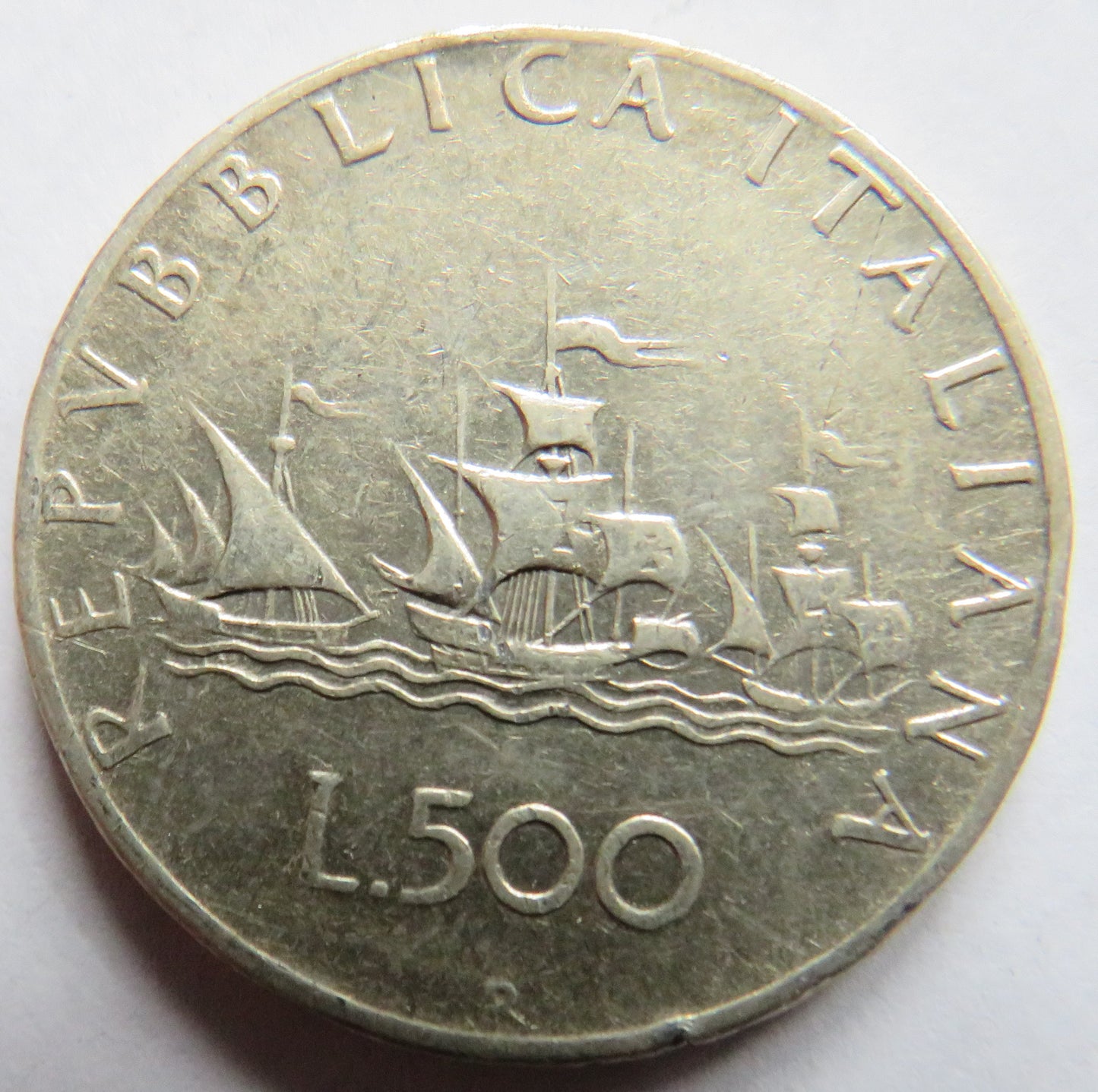 1961 Italy Silver 500 Lire Coin