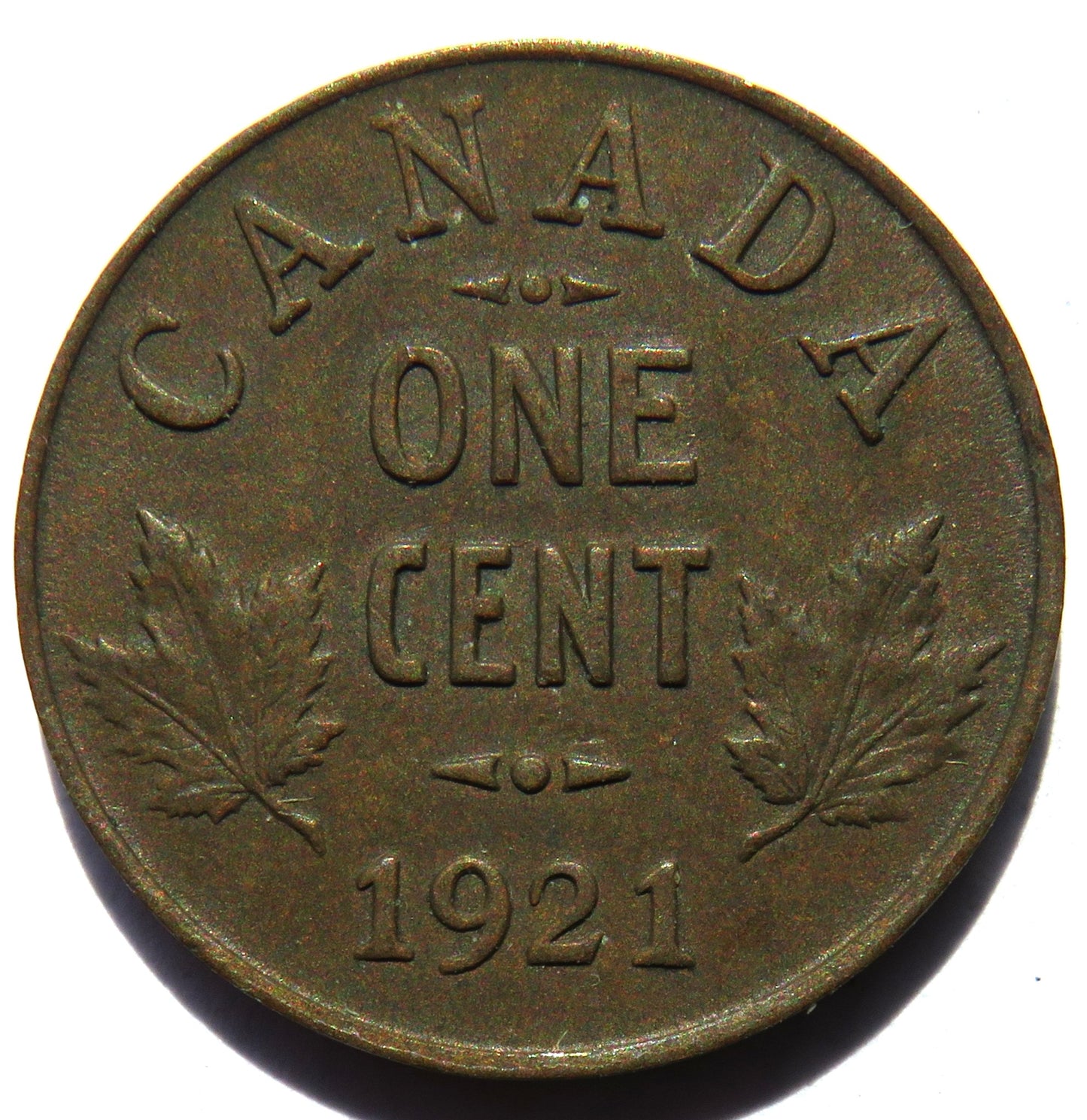 1921 King George V Canada One Cent Coin