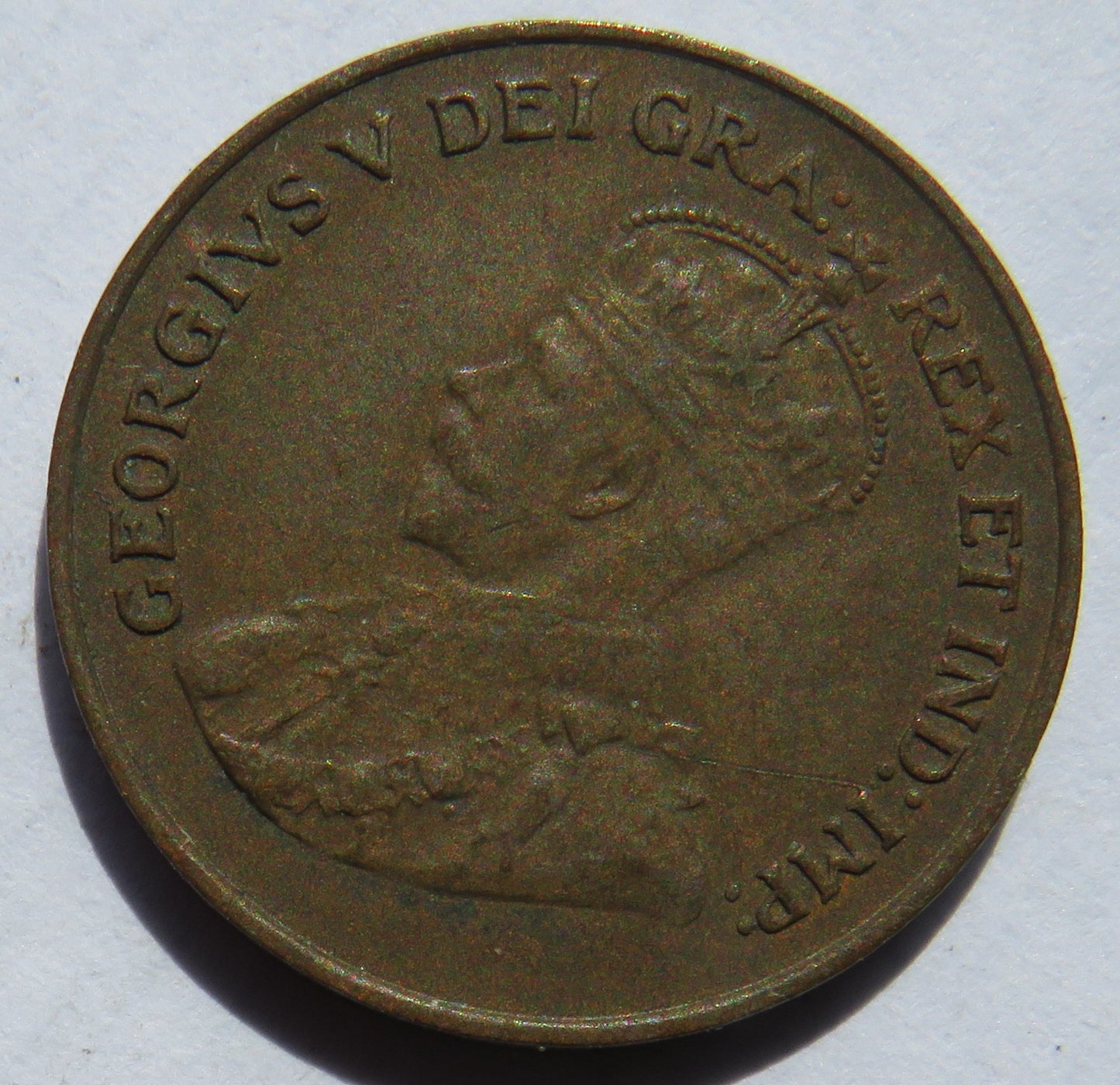 1921 King George V Canada One Cent Coin