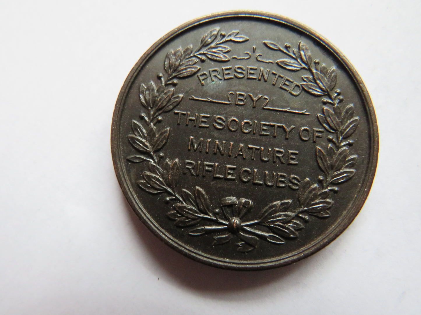 Vintage The Bell Medal Presented By The Society of Miniature Rifles