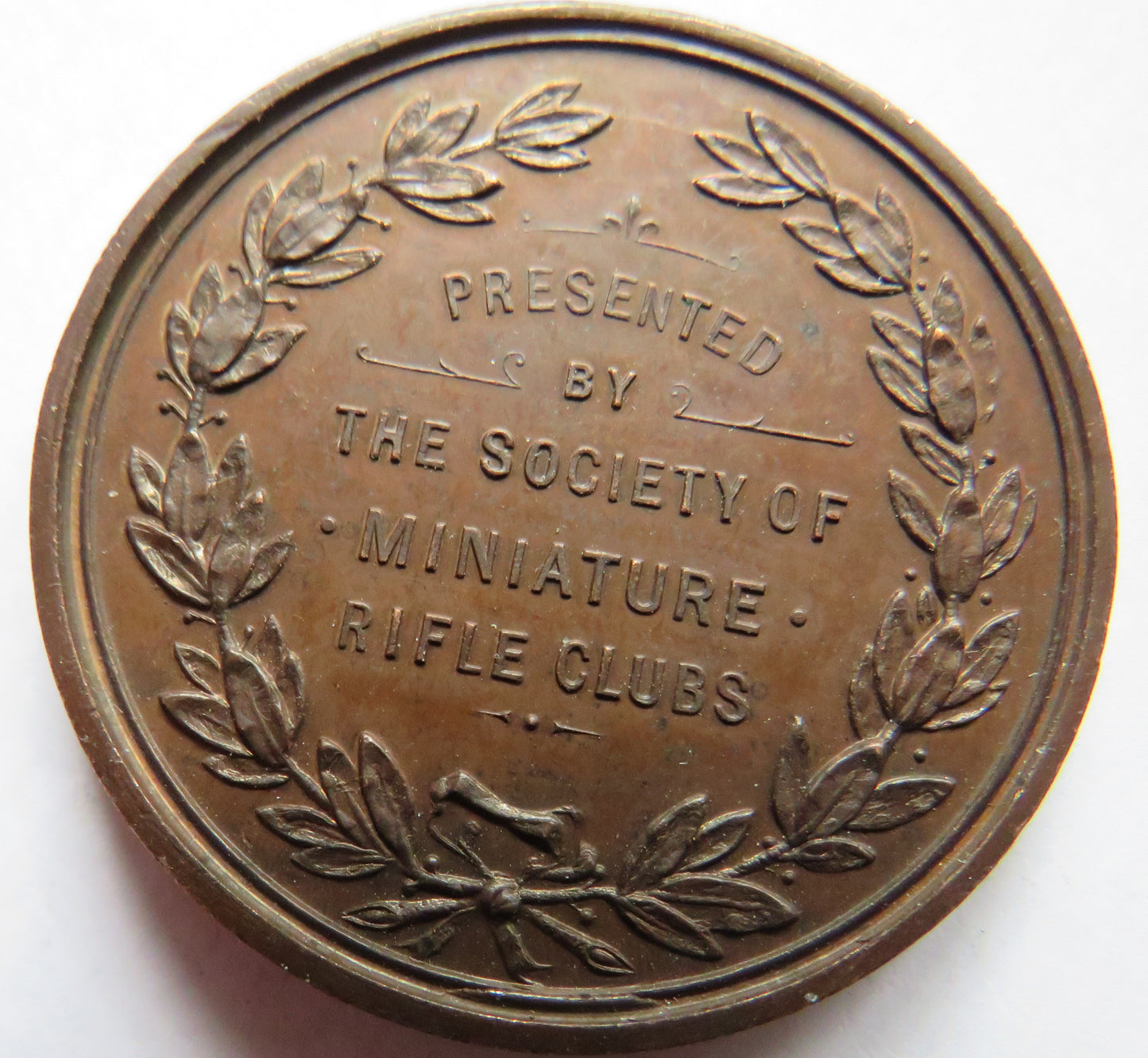 Vintage The Bell Medal Presented By The Society of Miniature Rifles