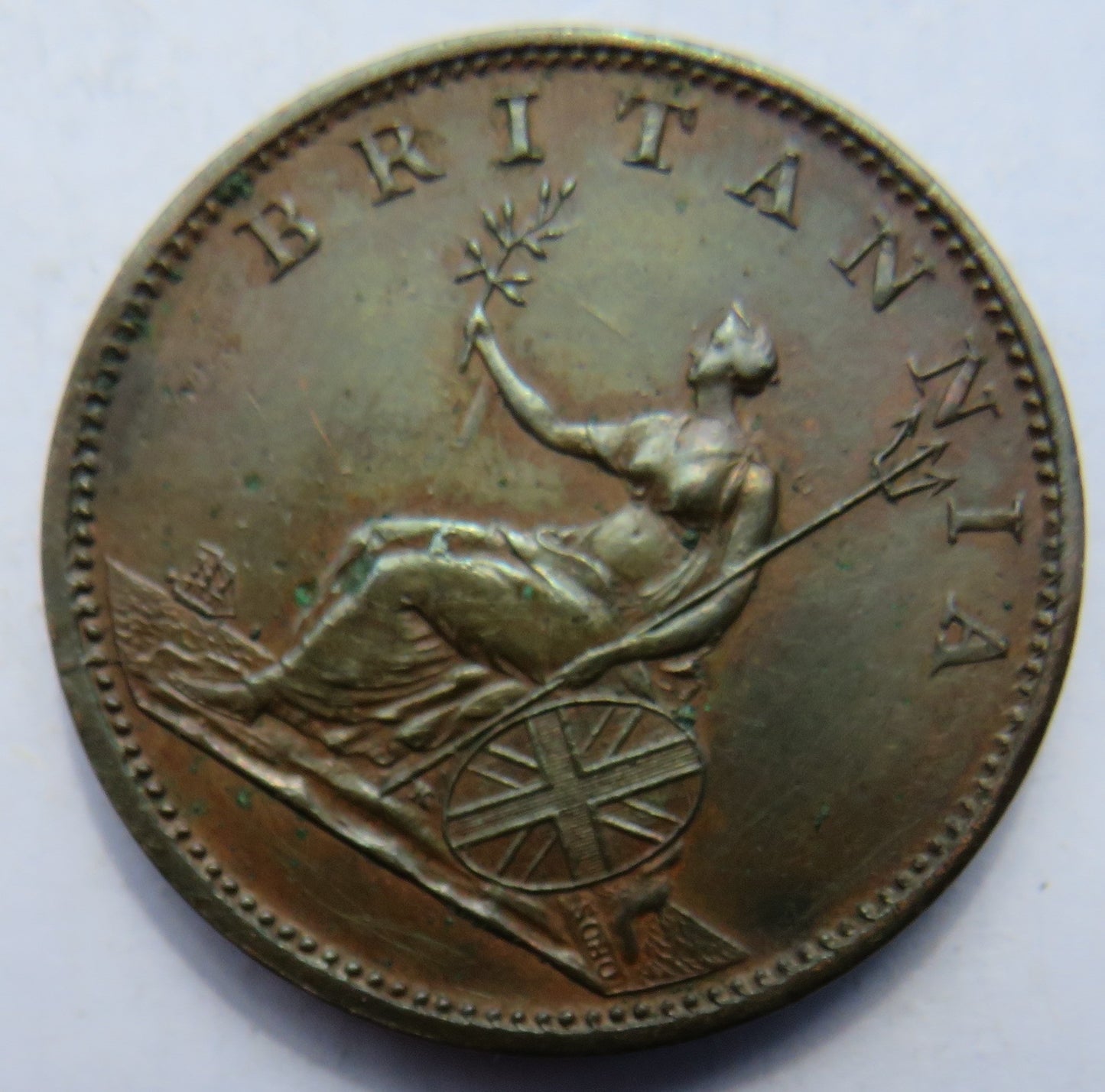 1807 King George III Halfpenny Coin - Great Britain