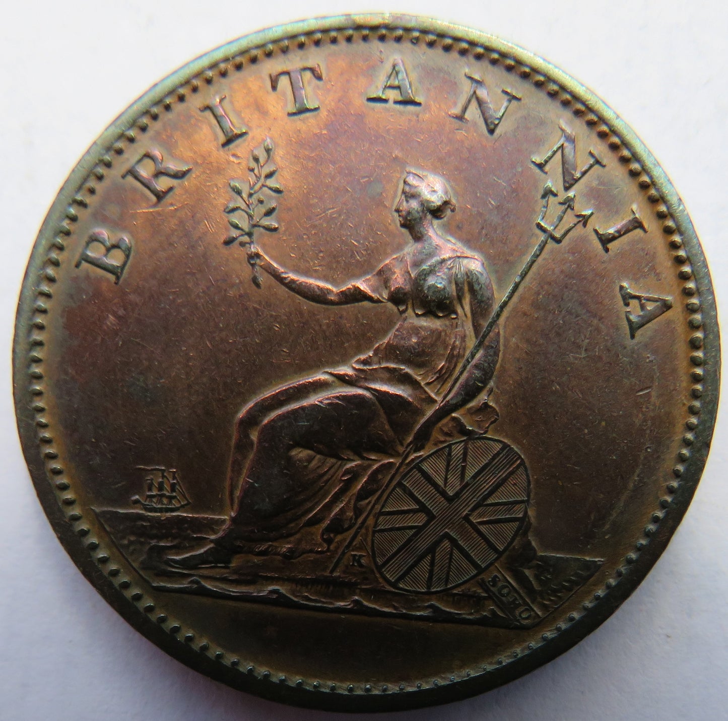 1807 King George III Halfpenny Coin - Great Britain