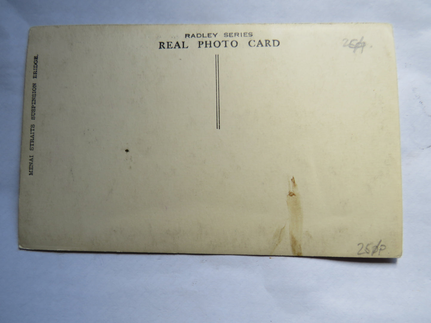 Vintage Postcard of Menai Straits Suspension Bridge