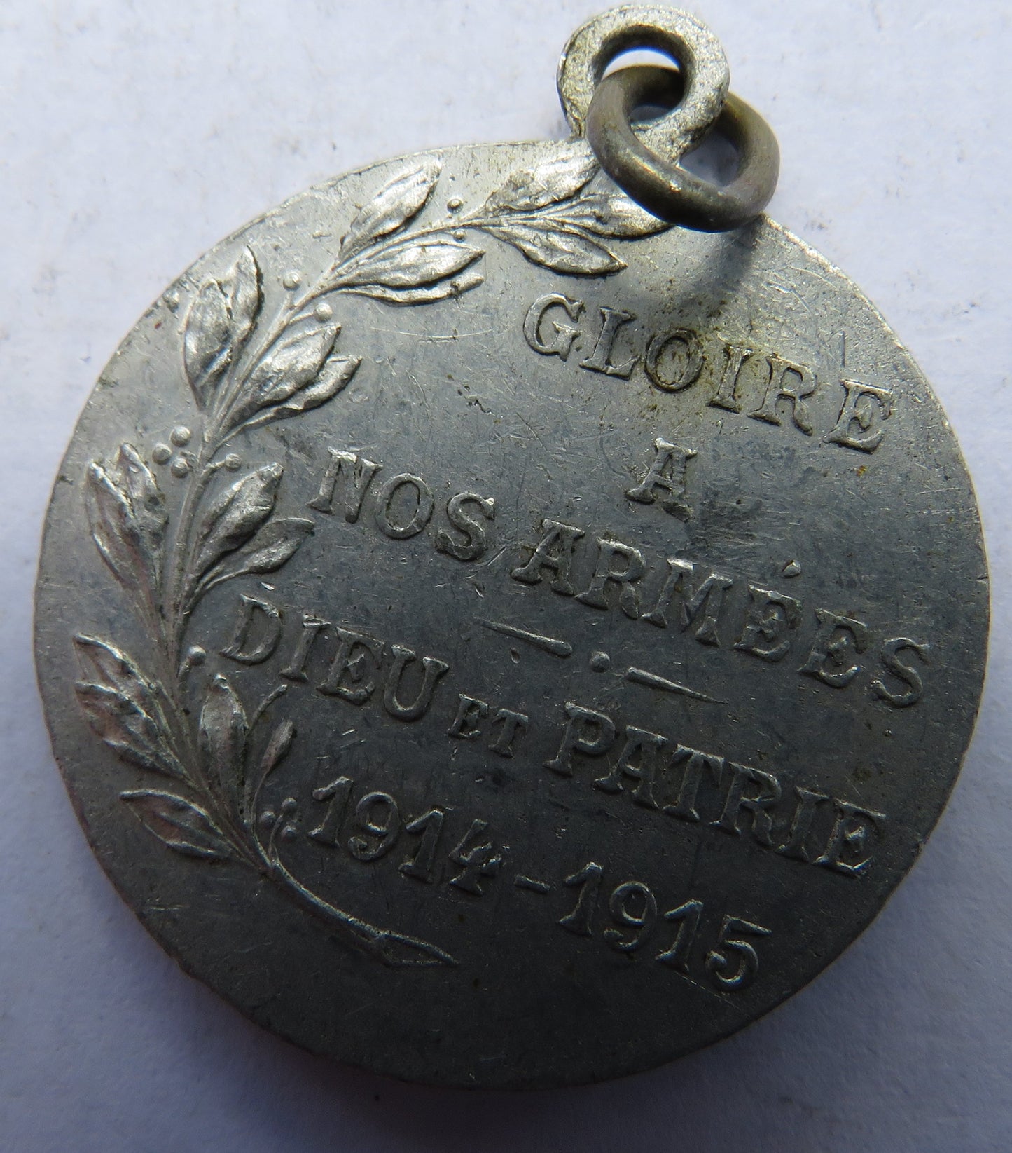 1914-1915 Gloire A Nos Armees Dieu Et Patrie Medal Saint Michel Gardien Dela France