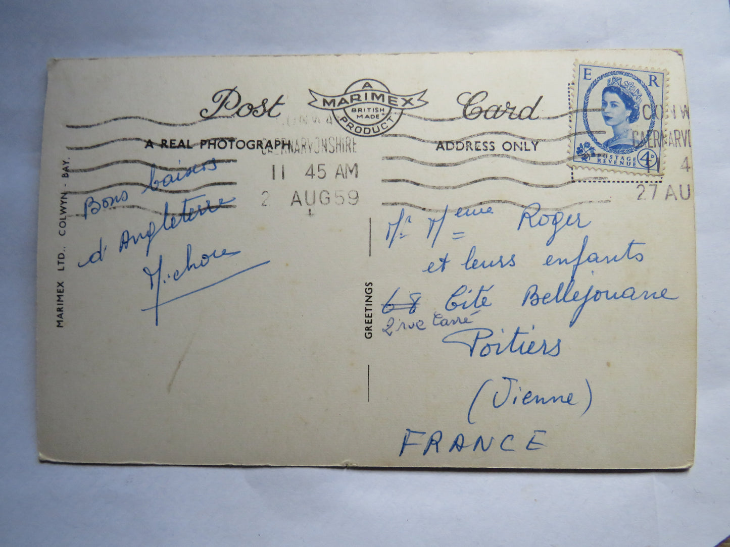 Vintage Postcard of Rock Gardens Happy Valley, Llandudno 1959