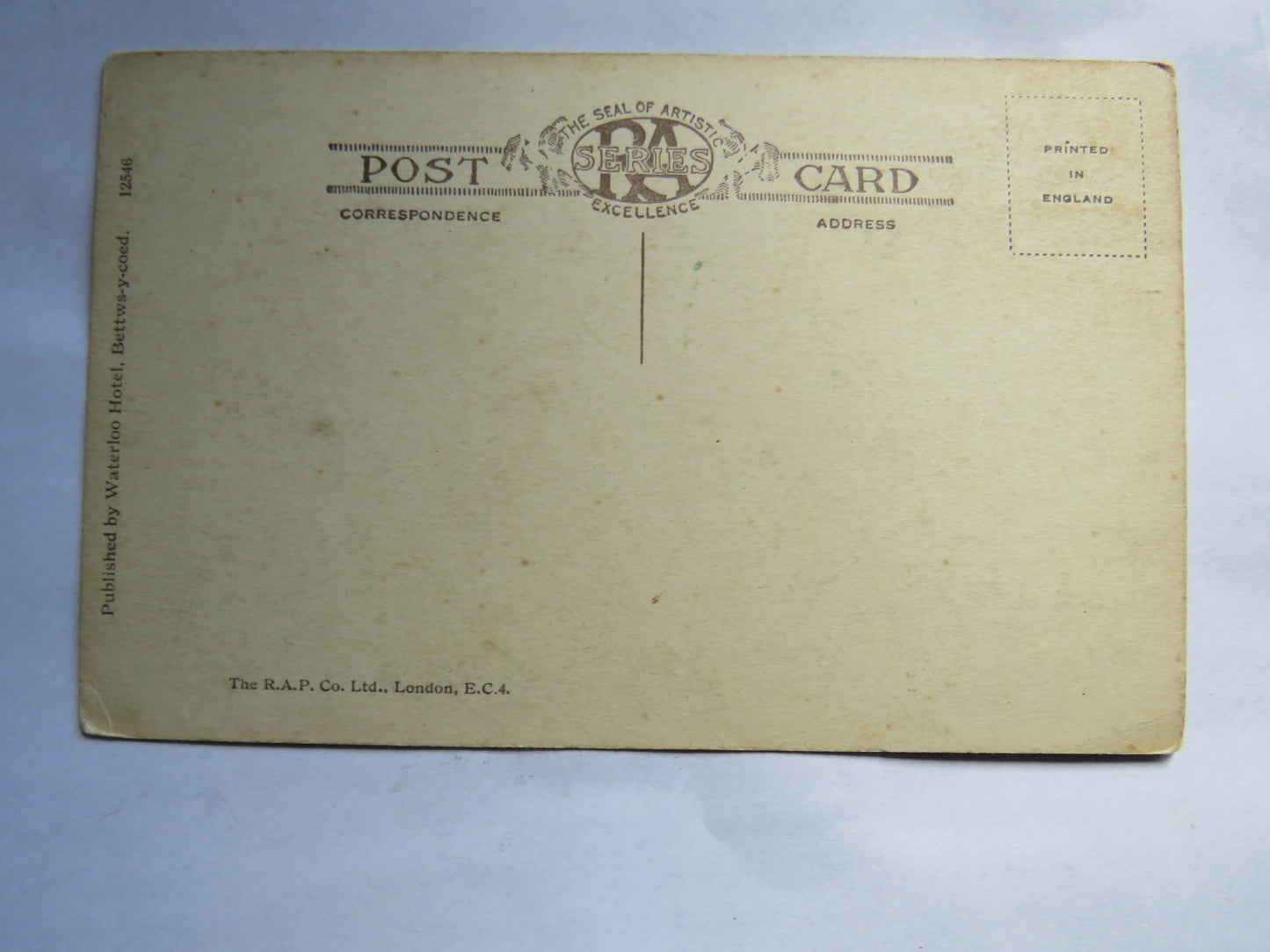 Vintage Postcard of The Suspension Bridge, Bettws-Y-Coed