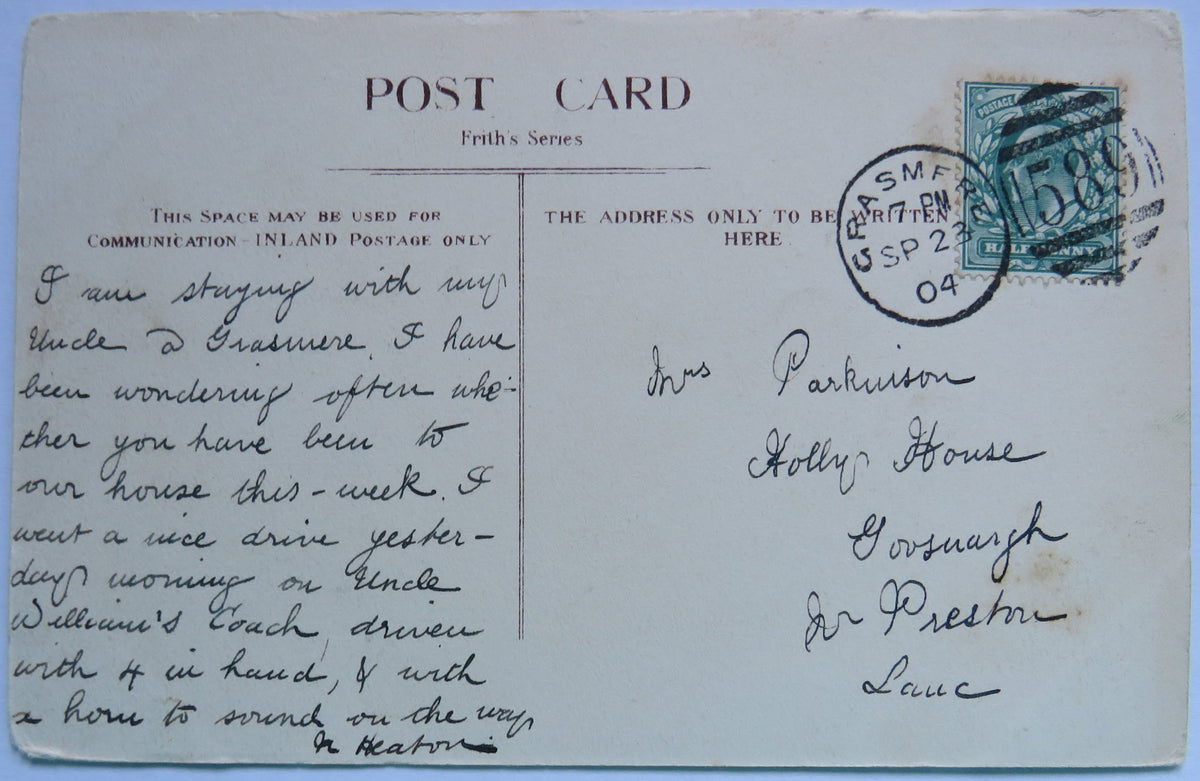 Vintage Postcard of Windermere, From The Orrest Head, 1904 image 2