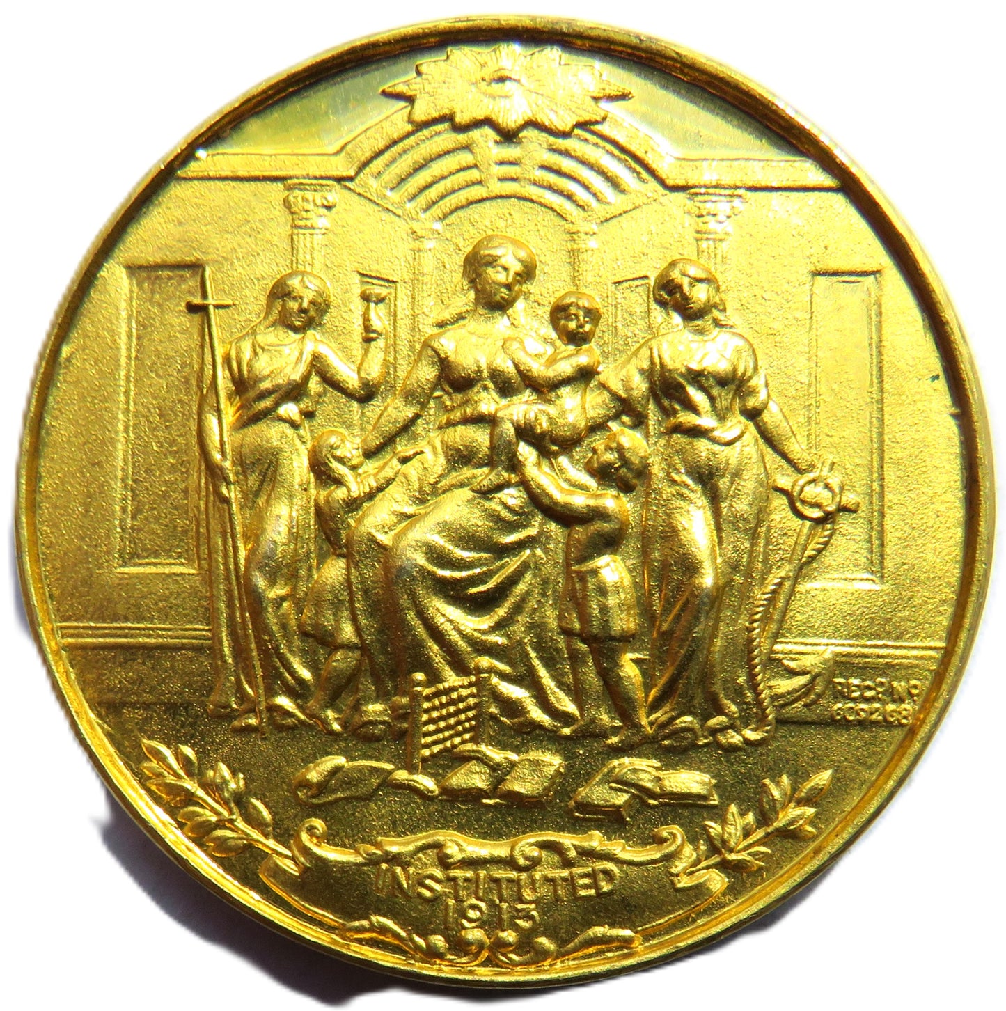 Vintage Masonic Medal Instituted 1913 - Audi Tace Vide
