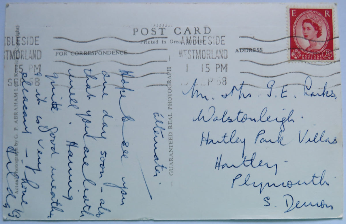 Vintage Multiview Postcard of The English Lakes, featuring 12 lake images image 2