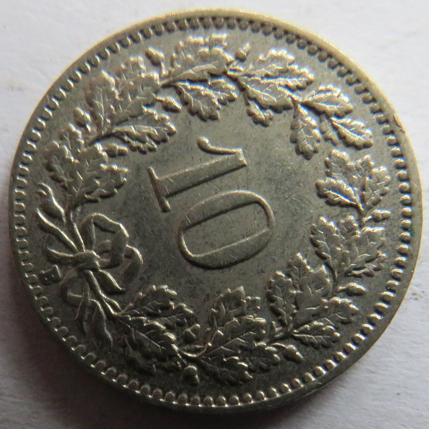 1939 Switzerland 10 Rappen Coin