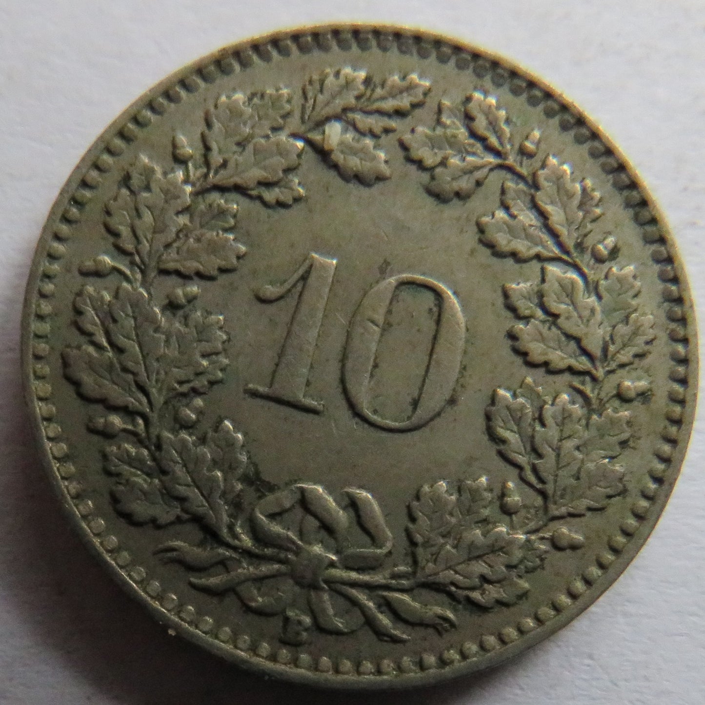 1940 Switzerland 10 Rappen Coin