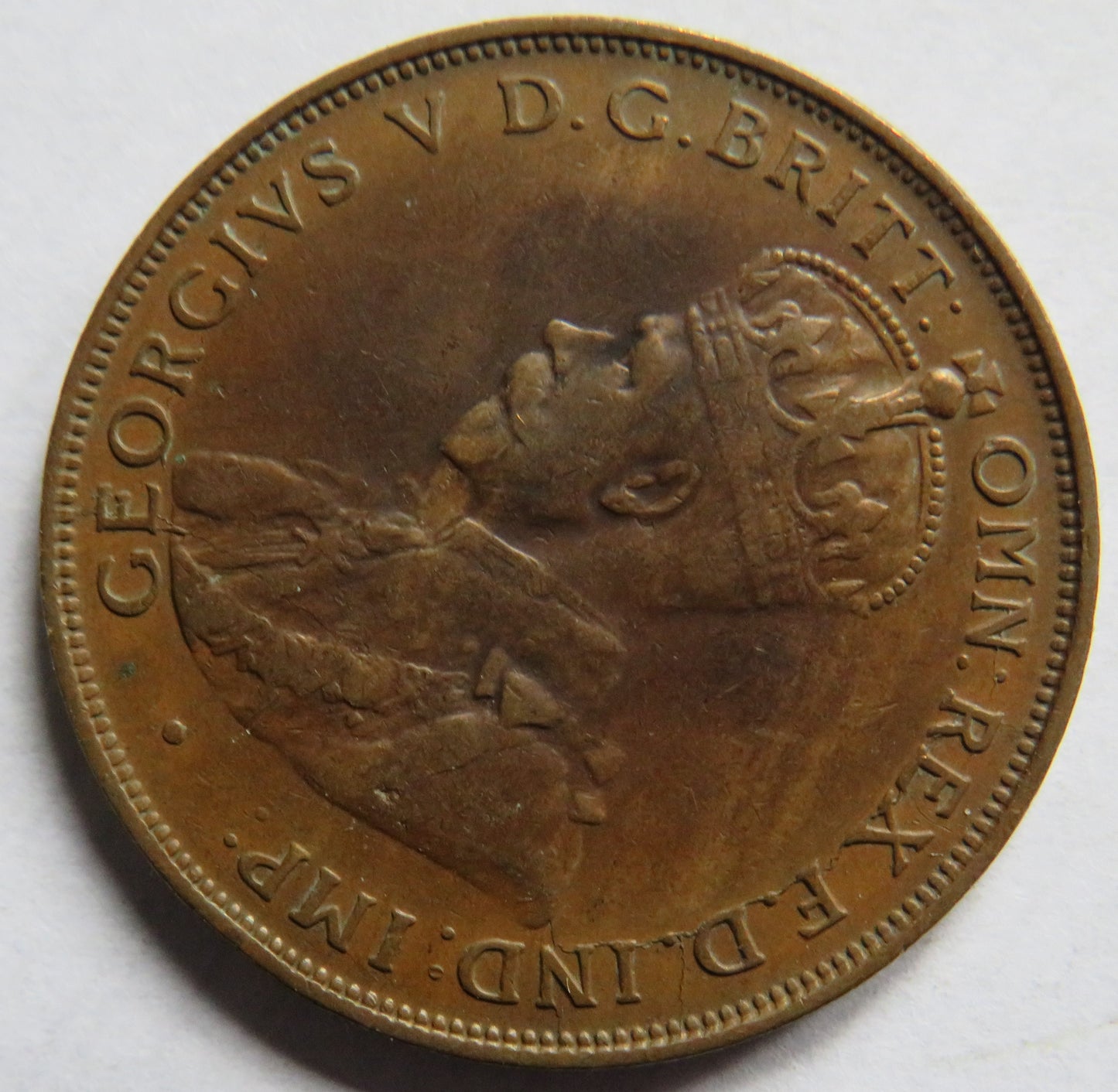 1927 King George V Australia One Penny Coin