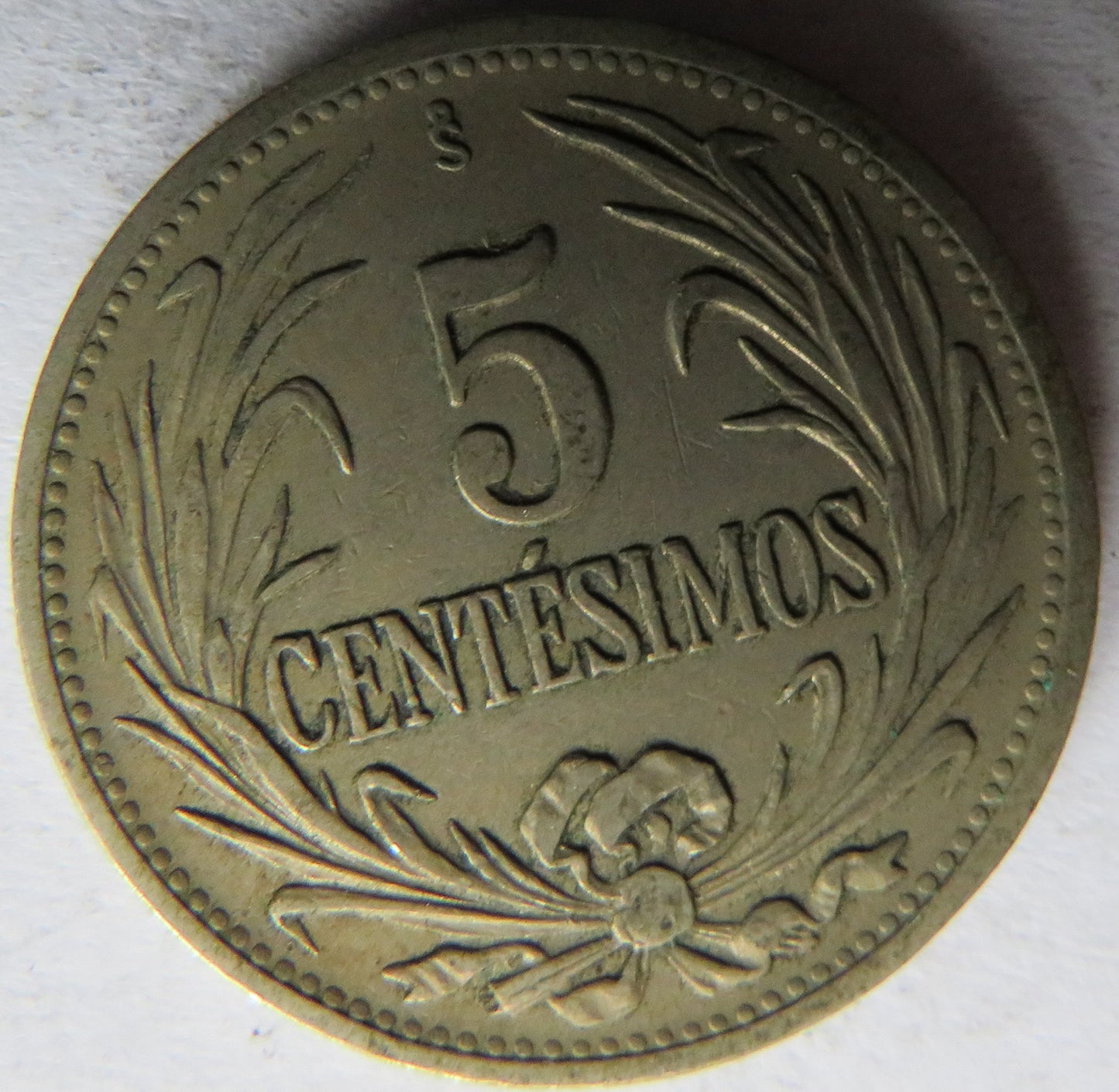 1941 Uruguay 5 Centesimos Coin