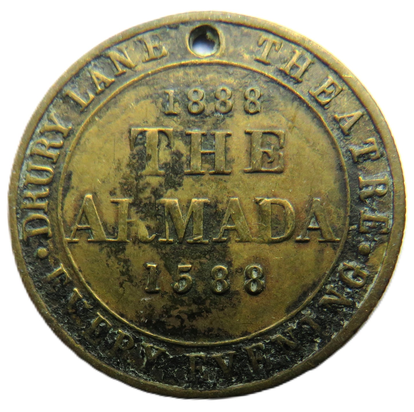 1588-1888 The Armada Drury Lane Theatre Token