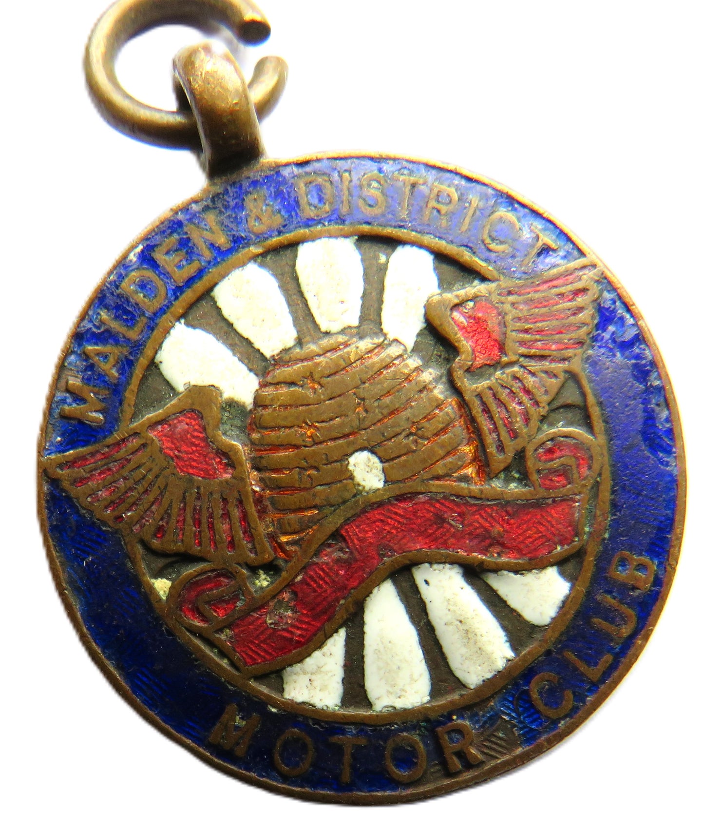 Antique Enamel Fob / Medal Walden & District Motor Club 1929