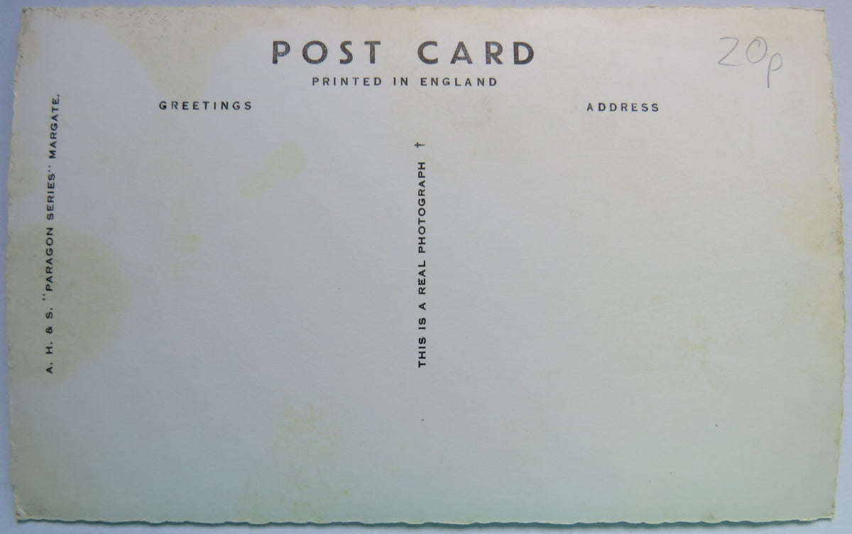 Vintage Postcard of Kingsnorth Gardens, Folkestone, A. H. & S "Paragon Series" image 2