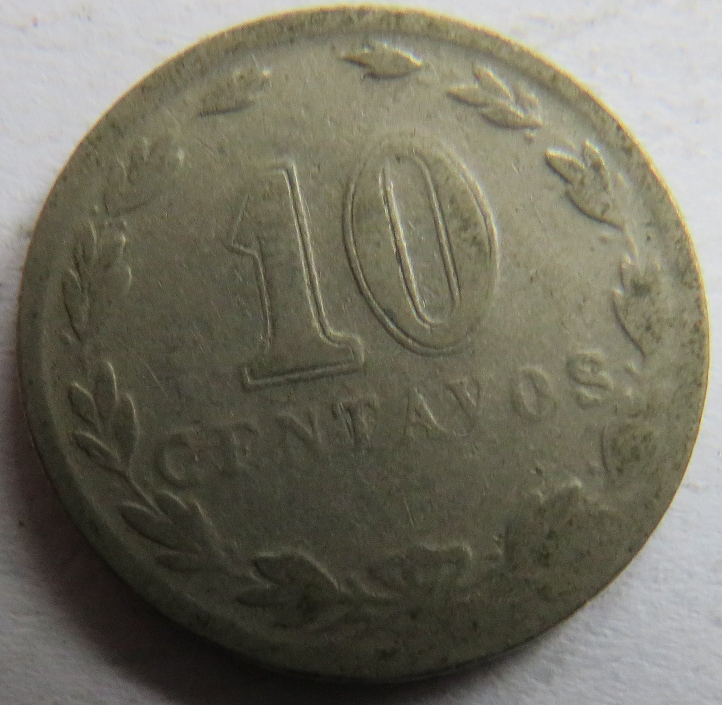 1927 Argentina 10 Centavos Coin