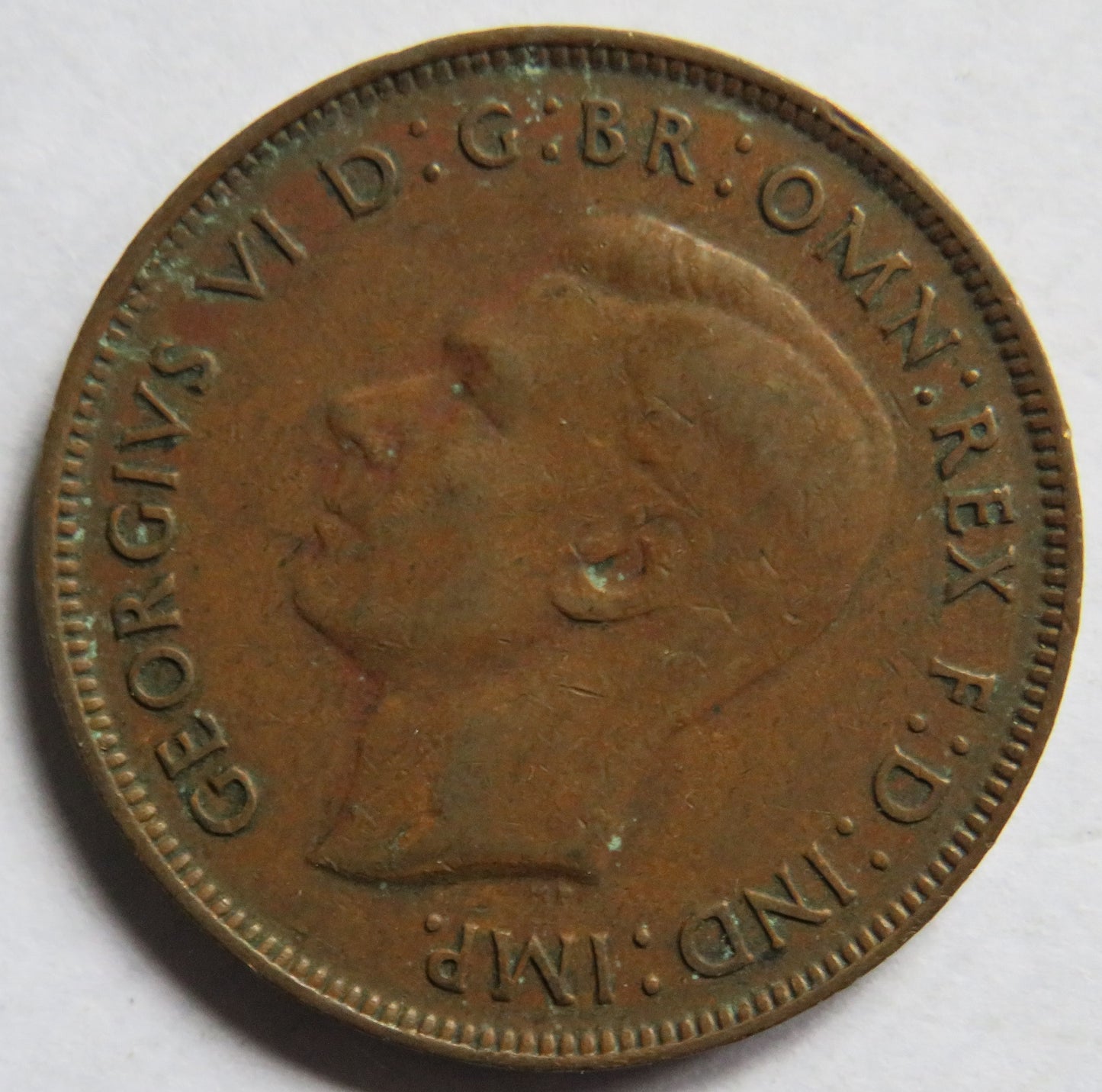 1943 King George VI Australia One Penny Coin
