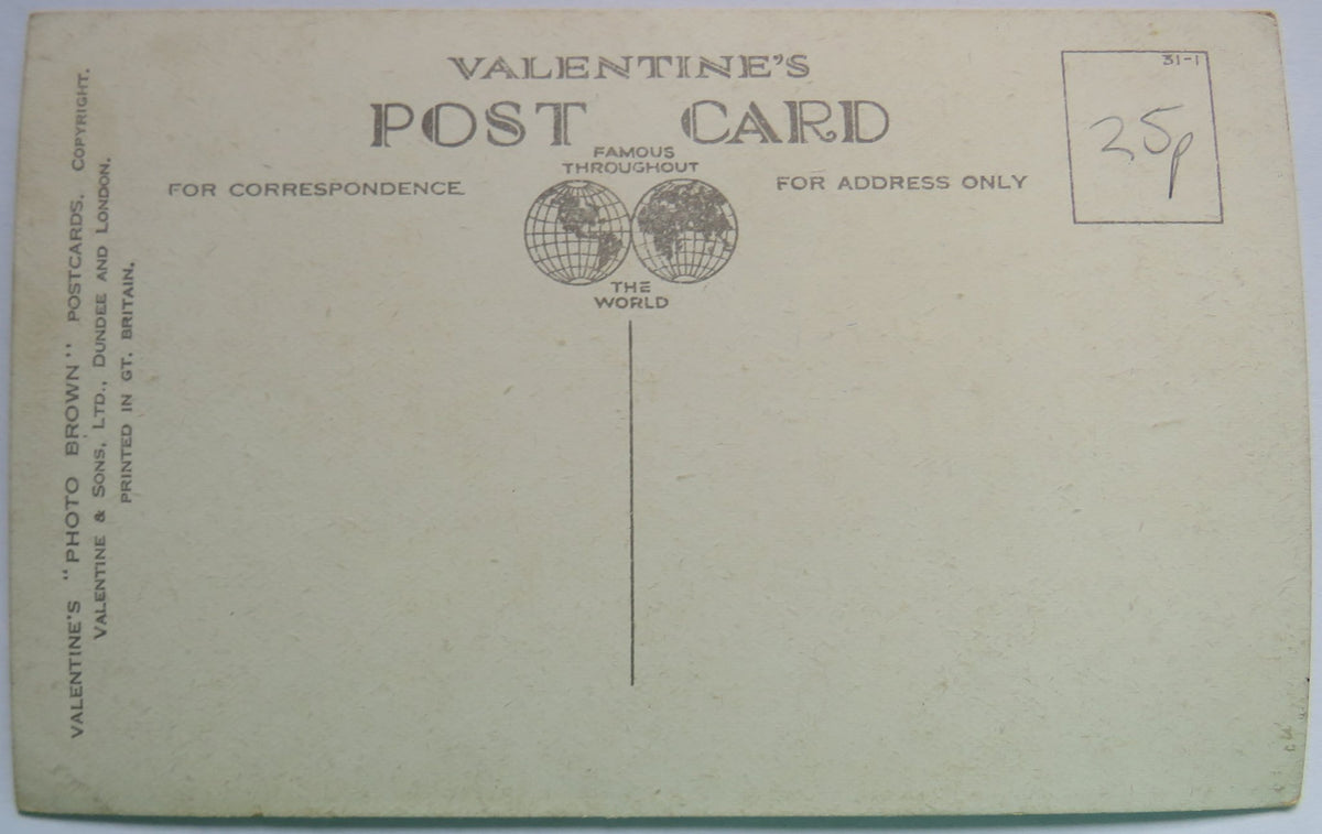 Vintage Postcard of View from Craig Coynach, Braemar - Valentine's "Photo Brown" Postcard image 2
