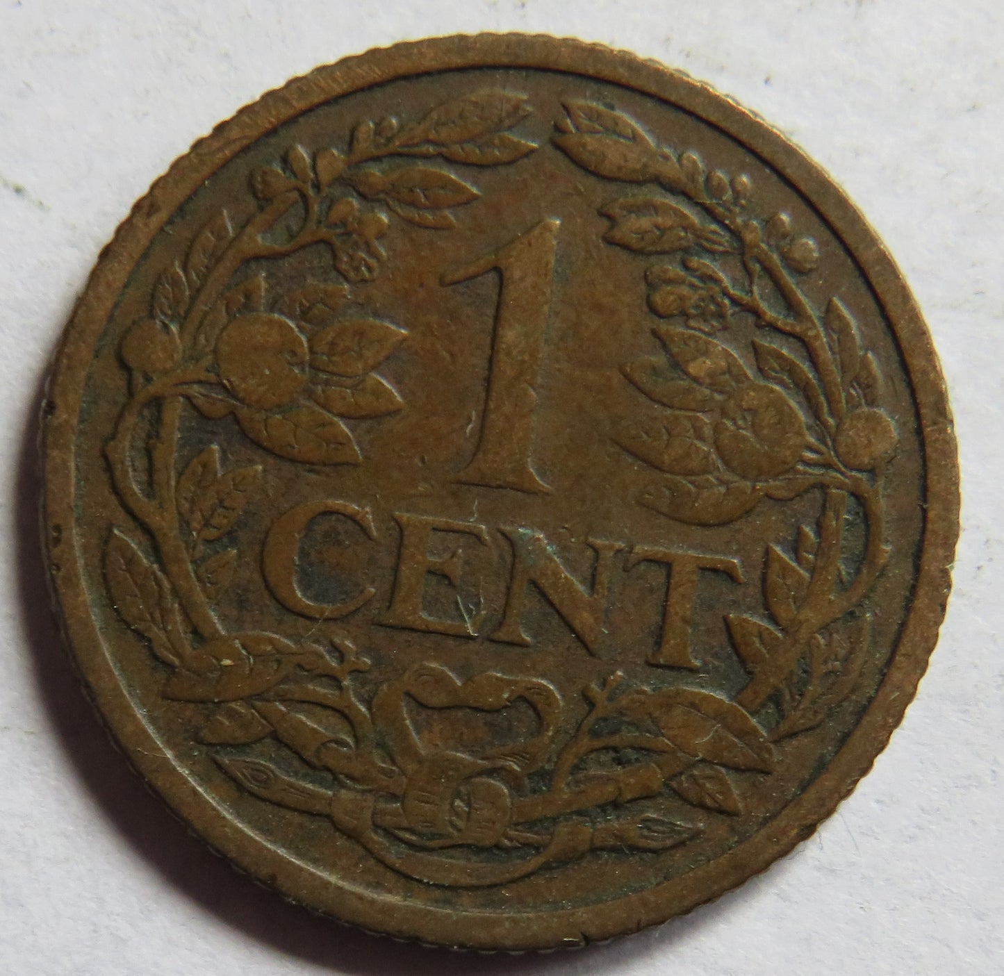 1915 Netherlands One Cent Coin