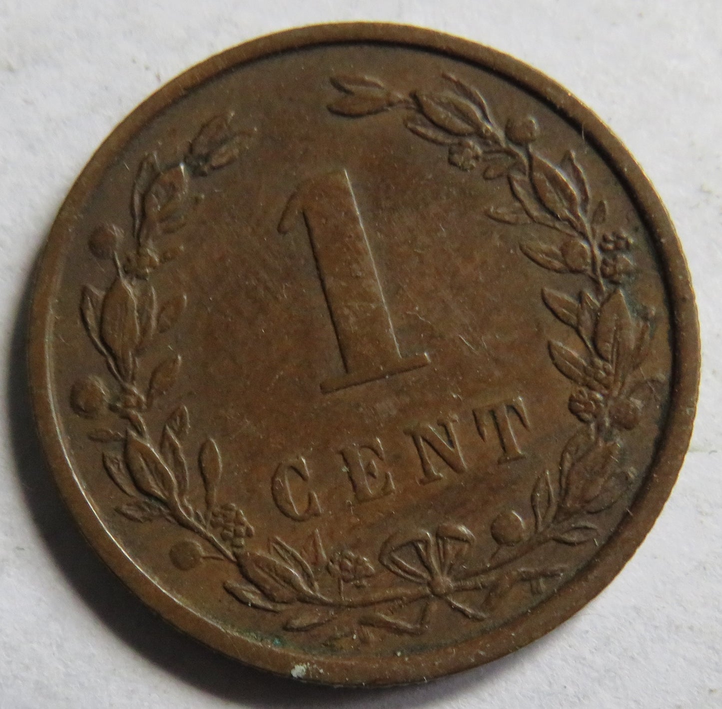 1901 Netherlands One Cent Coin